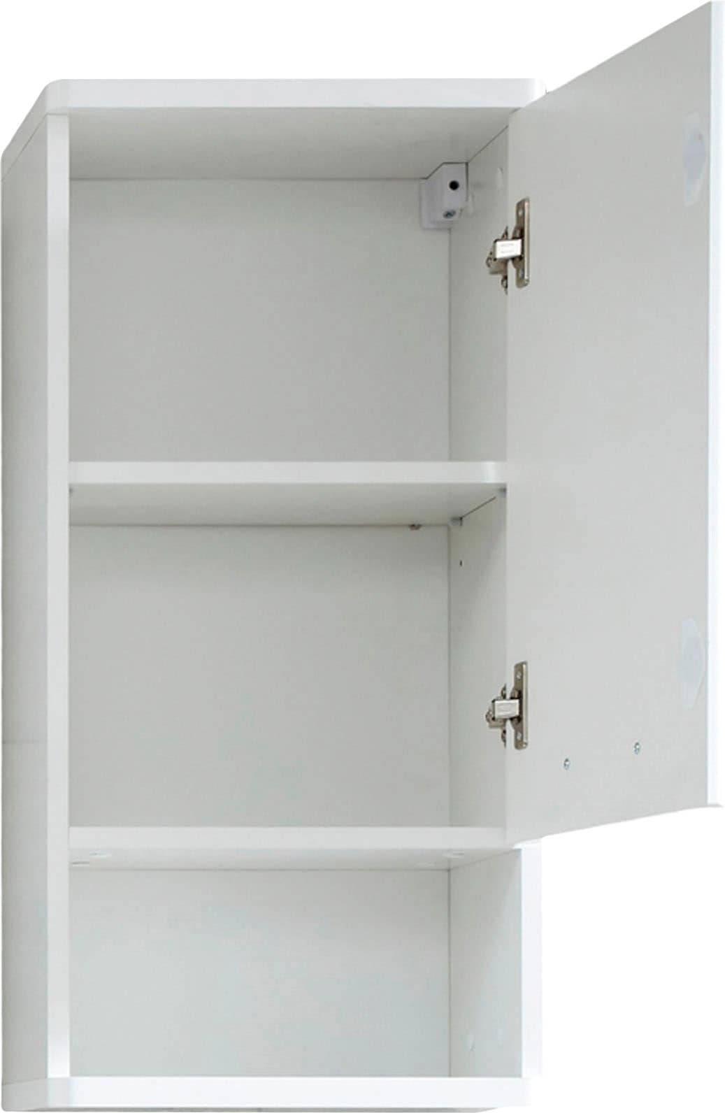 welltime Hängeschrank »Mora«, Badschrank in Weiß Hochglanz mit Ablagefach - Maße (B/T/H) 37/28/76 cm