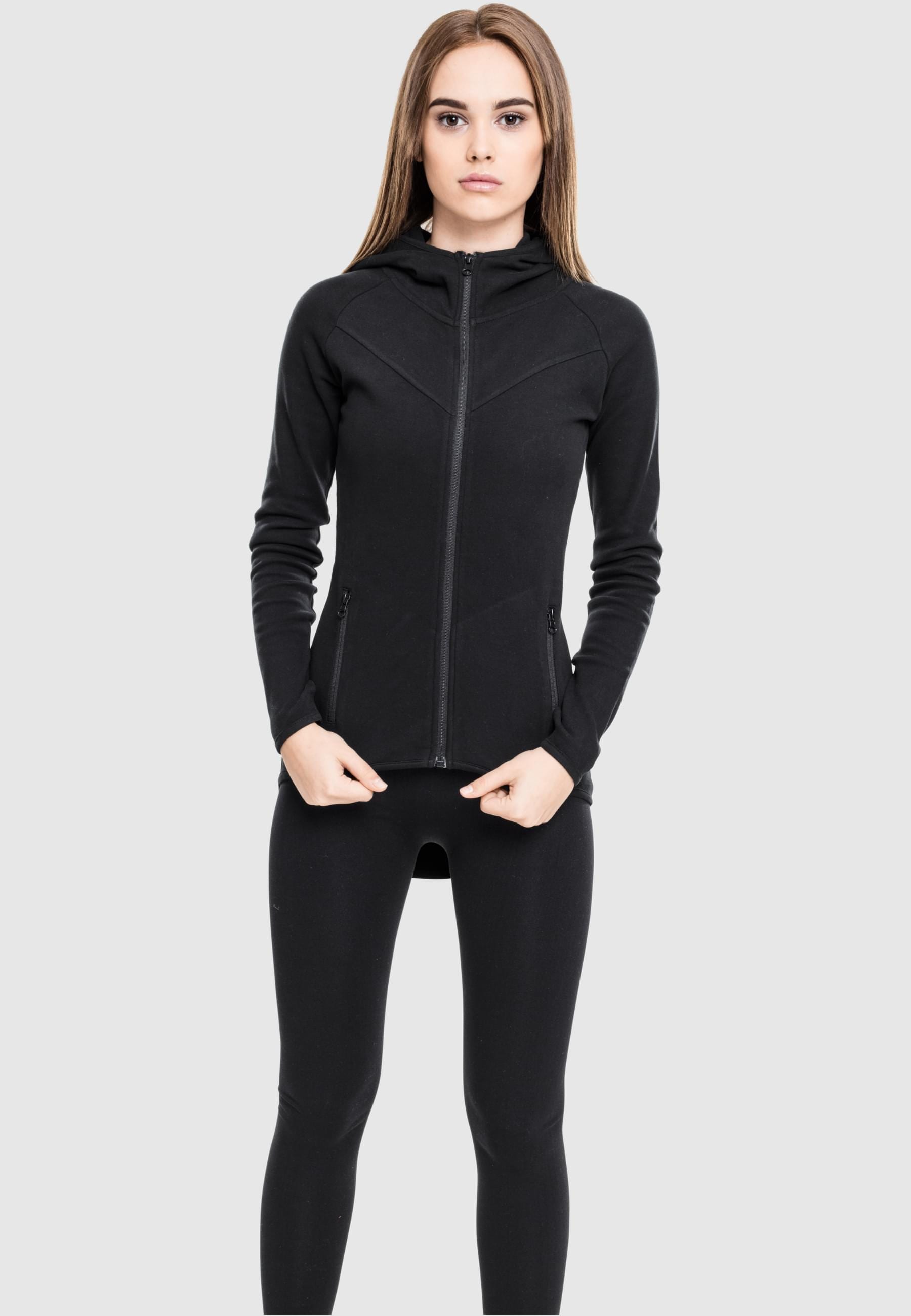 URBAN CLASSICS Sweatjacke »Urban Classics Damen Ladies Athletic Interlock Zip Hoody«