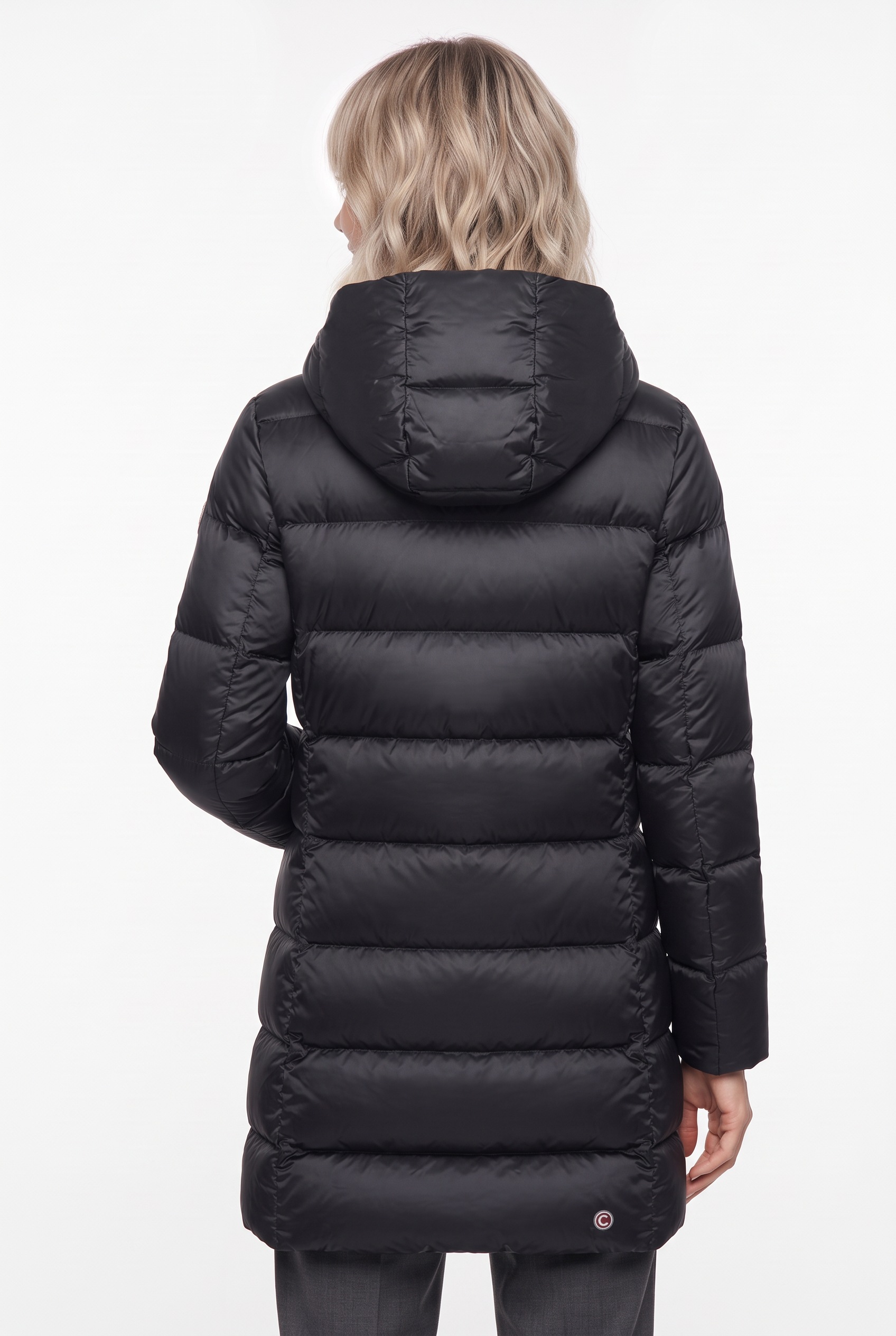 Colmar Daunenjacke mit Kapuze mit glänzendem Finish, normale Passform, 2-Wege-Zipper