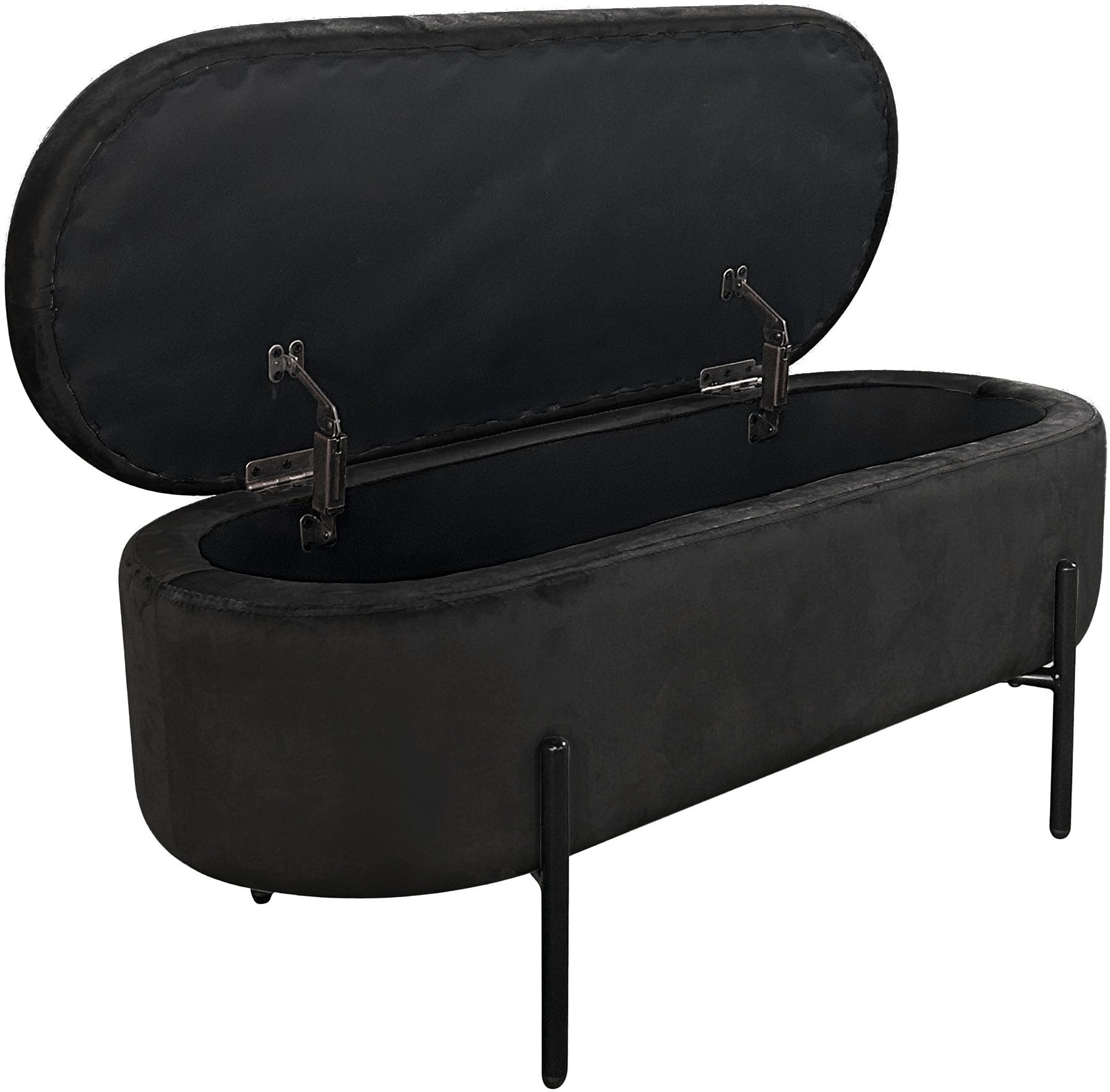 byLIVING Sitzbank »NOVA« Samt, mit Stauraum/Truhe, Innenmaß Truhe 26,5 x 83cm, Höhe: 19 cm