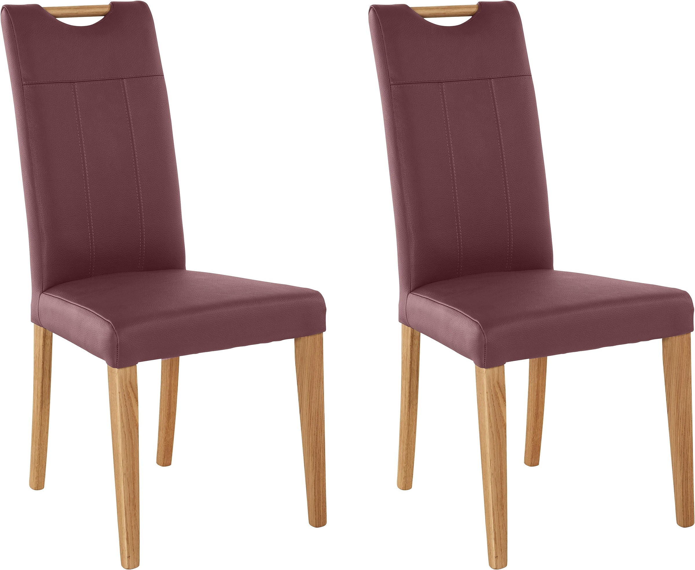 Home affaire Esszimmerstuhl "Roberta" (Set) 2 Stk. Echtleder mit Bezug aus günstig online kaufen