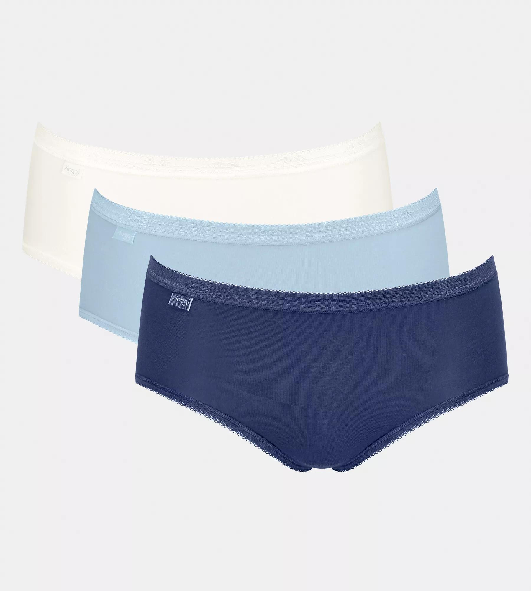 sloggi Midislip "Basic+ Midi" perfekter Sitz, besonders weiche Nähte, Cotton-Mix, Multipack