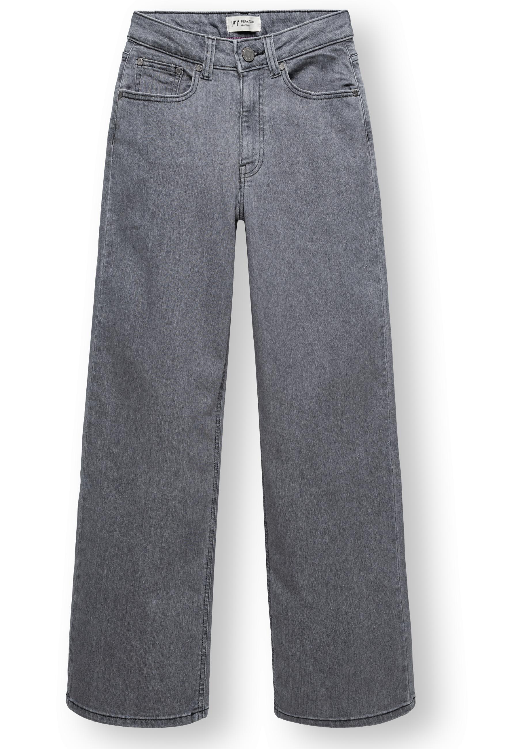 PEAK TIME Weite Jeans »Eklipsa« Damen Wide Leg Jeans mit Logoprägung