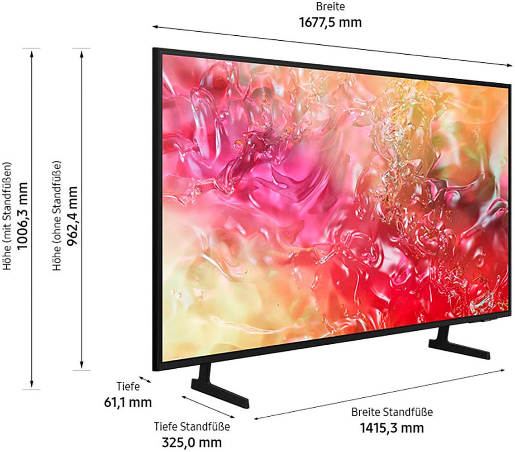 Samsung LED-Fernseher, 189 cm/75 Zoll, 4K Ultra HD, Smart-TV