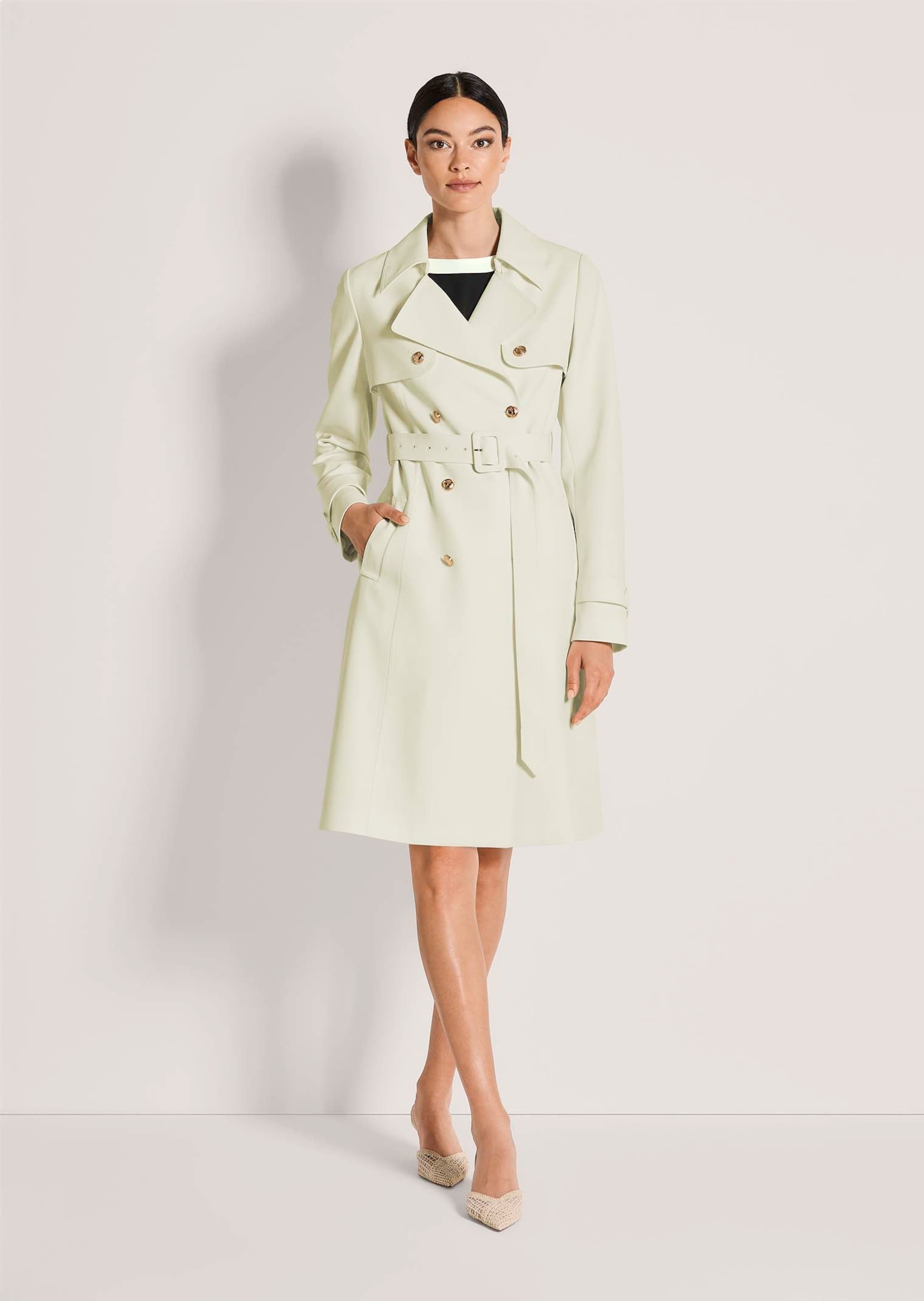 MADELEINE Trenchcoat "Trenchcoat Eleganter Zweireiher mit breitem Reverskra günstig online kaufen