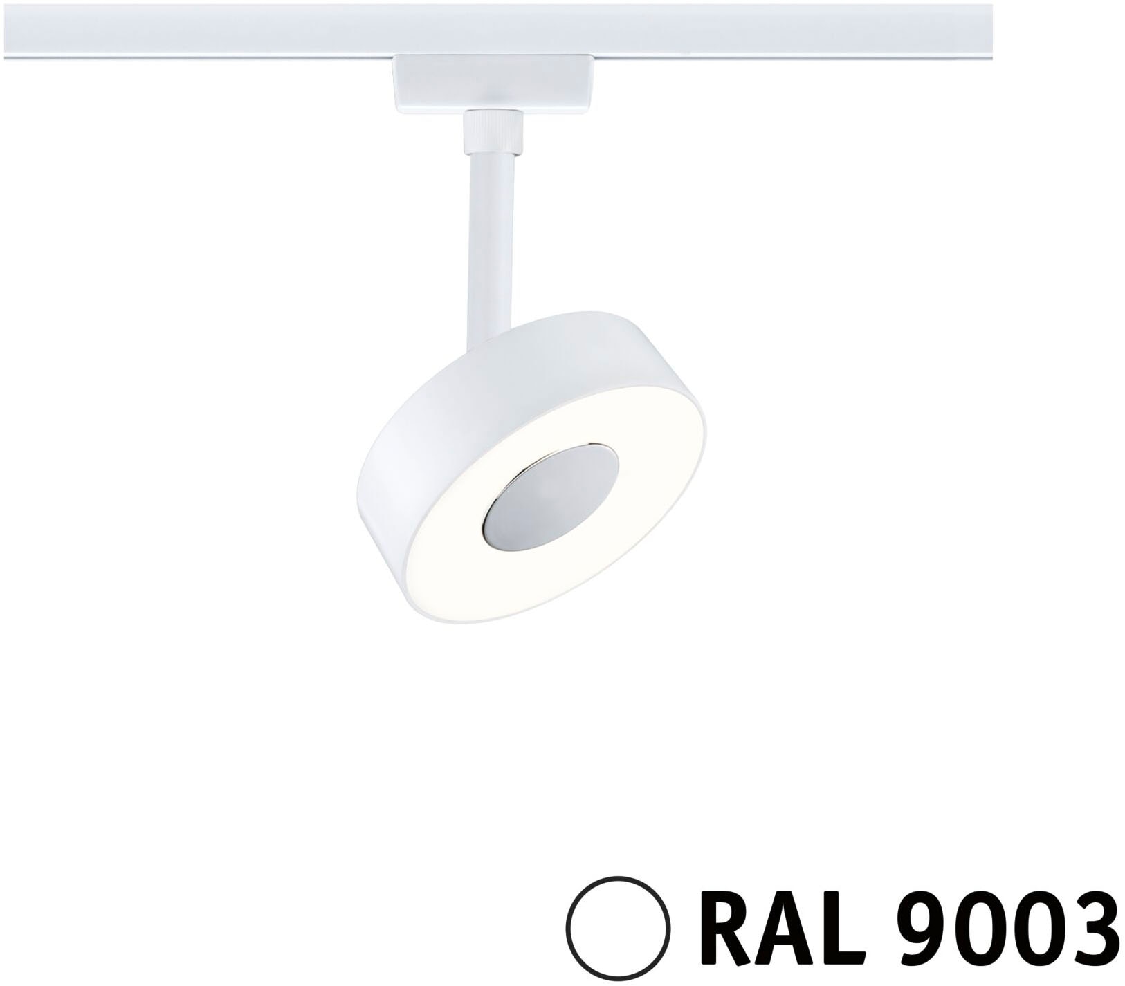 Paulmann Schienensystem-Leuchten »URail LED Schienenspot 3-Step-Dim Circle Einzelspot Signalweiß«, (1 tlg.), Memoryfunktion, mehrere Helligkeitsstufen