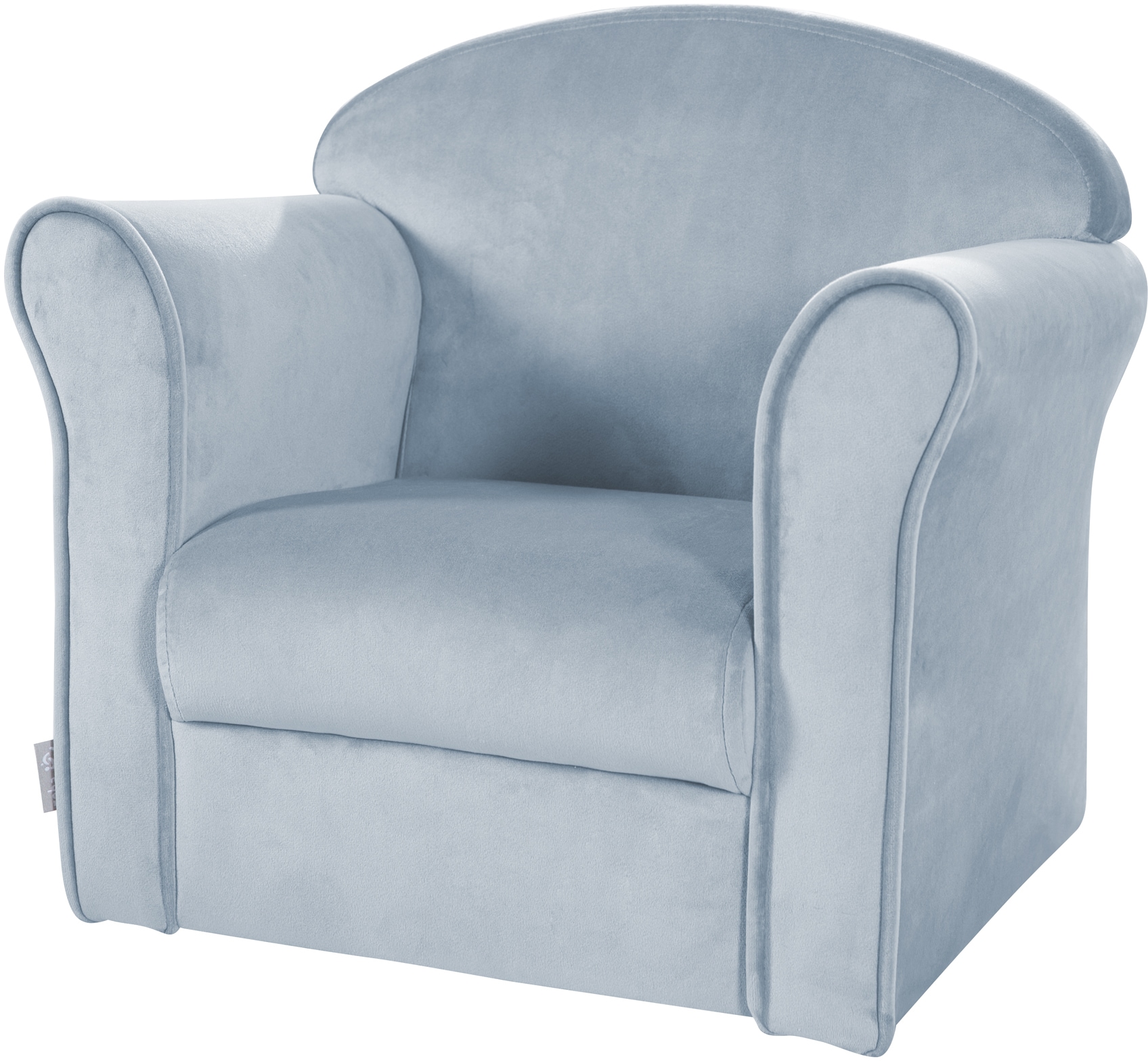 ROBA Kinder Kindersessel "Lil Sofa", Samt, B/H/T: 49cm x 43cm x 39cm, blau, B:49cm H:43cm T:39cm, Sessel, mit Armlehnen