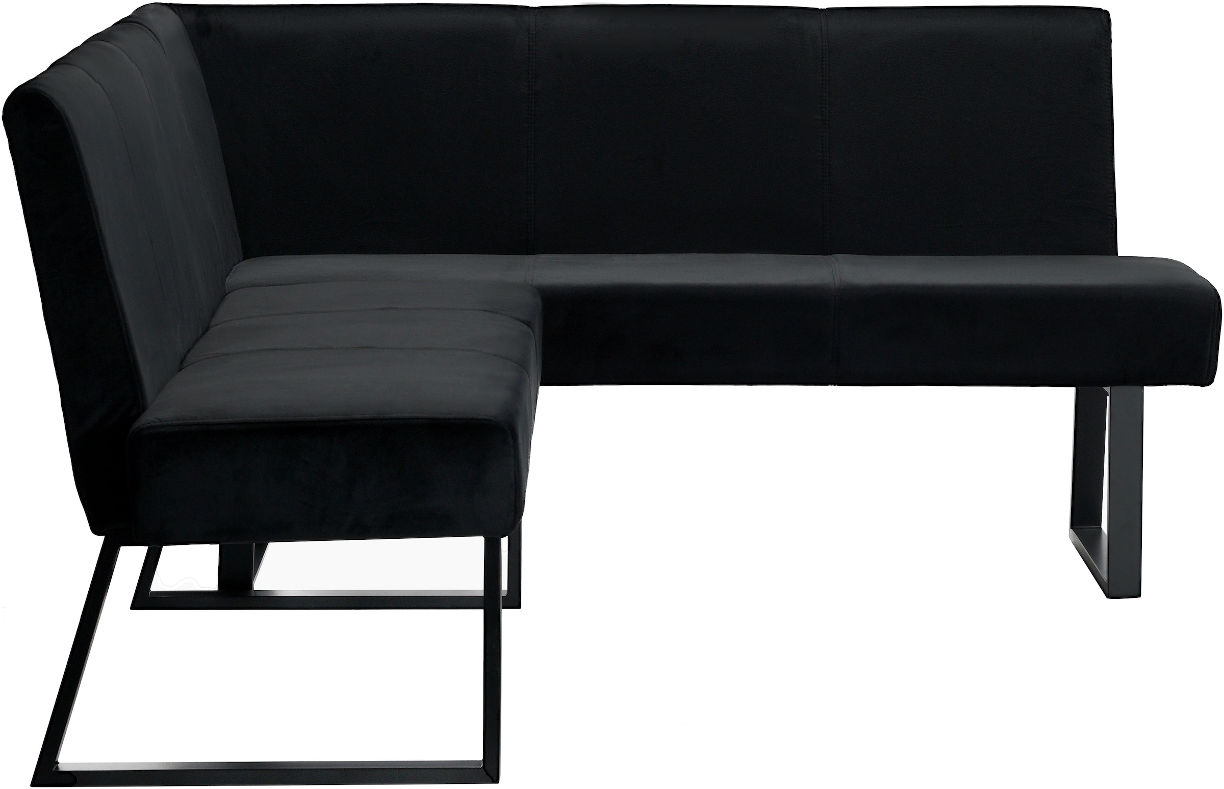 Home affaire Eckbank »Gladiole«, (Sitzbank, Esszimmerbank, Bank), mit Taschenfederkern, schwarzes Metallgestell, Breite 190 cm