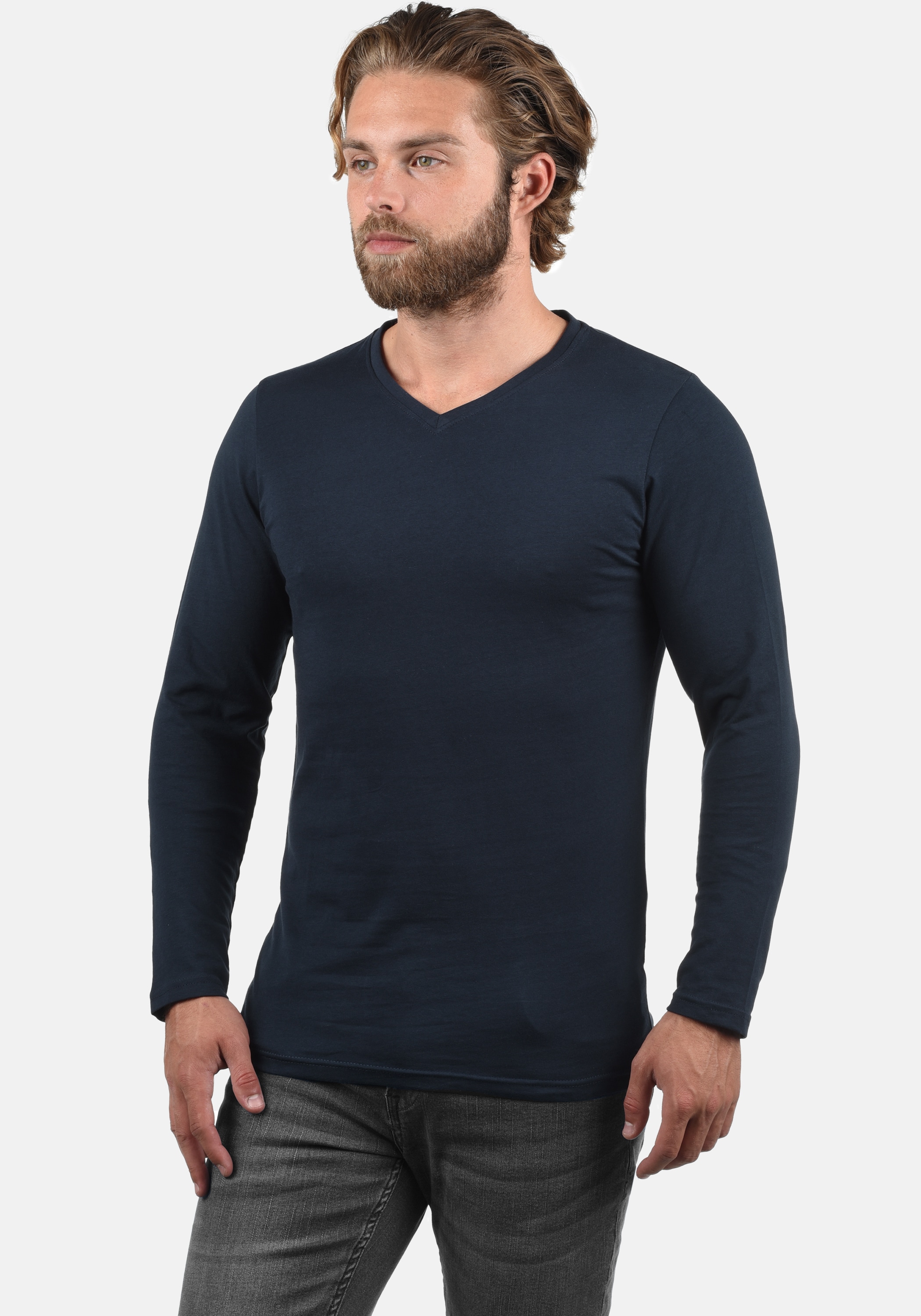 !Solid V-Ausschnitt-Pullover »V-Shirt SDBasil«