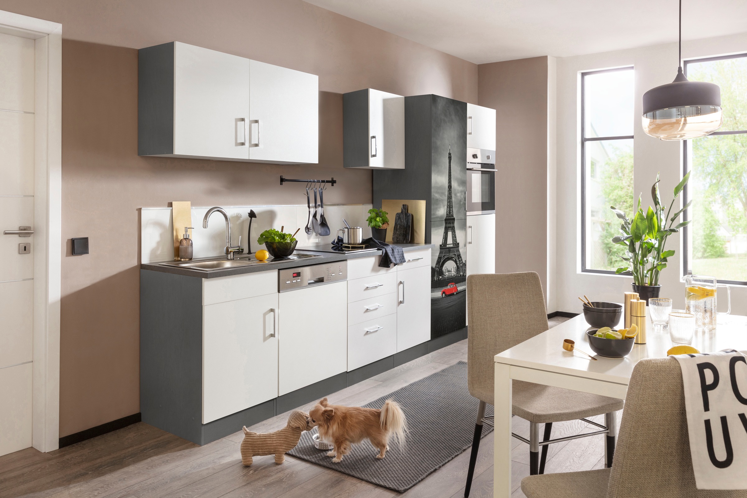 KOCHSTATION Küchenzeile "KS-Paris – Küchen mit einzigartigen Fotomotiven au günstig online kaufen