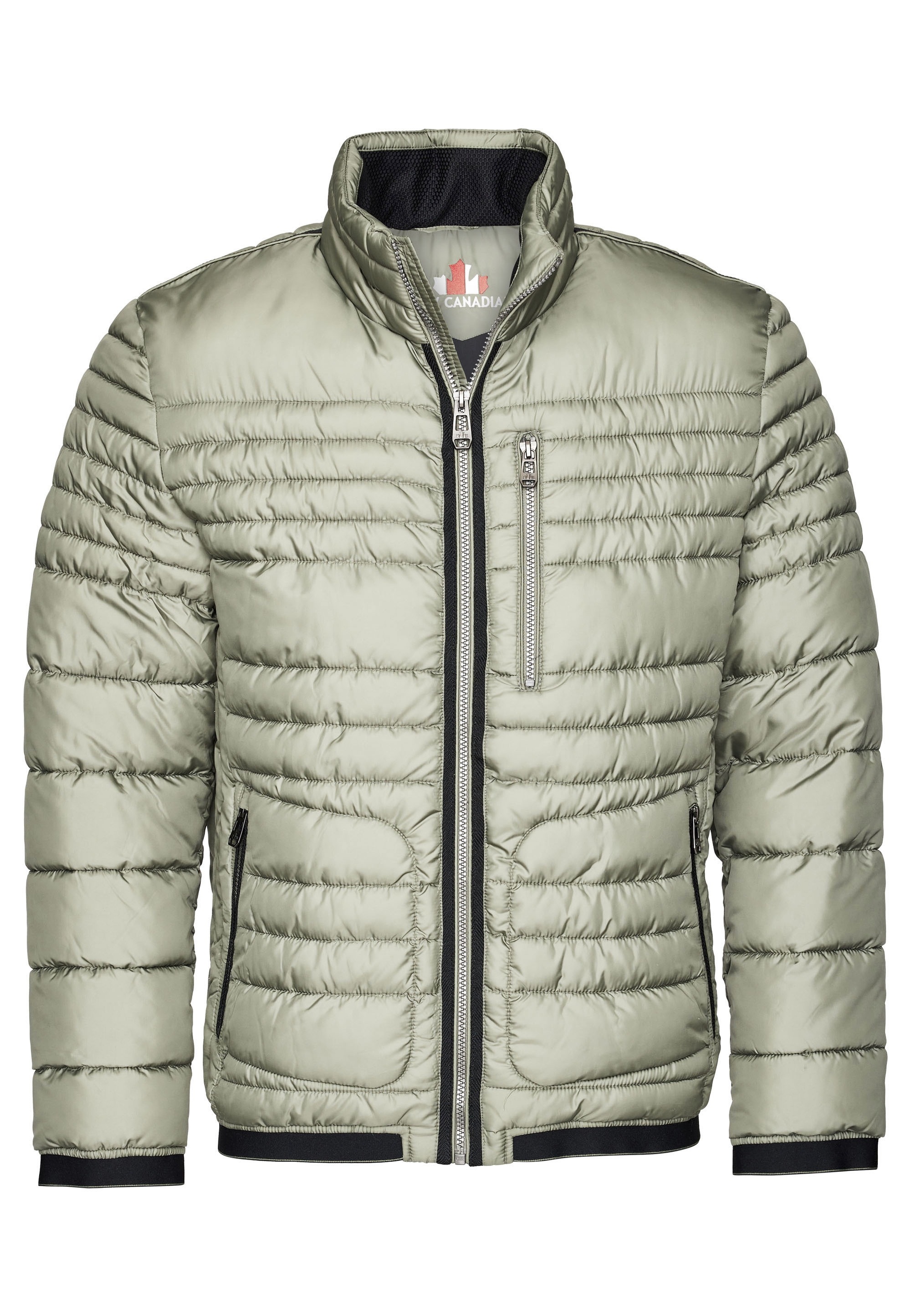 New Canadian Steppjacke, mit elastischem Bund am Saum und Armabschluss