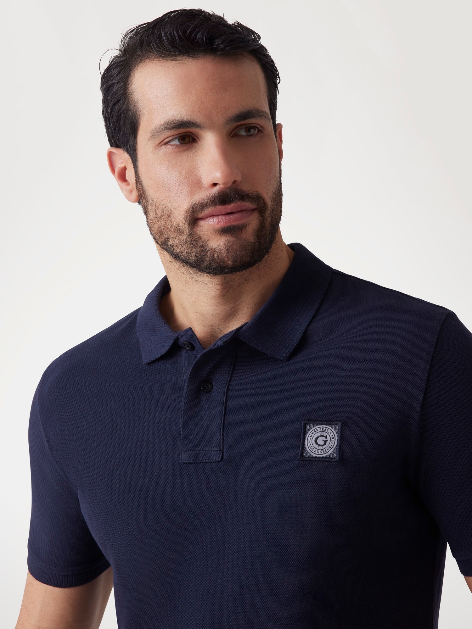 Guess Poloshirt Slim Fit, gewaschene Qualität