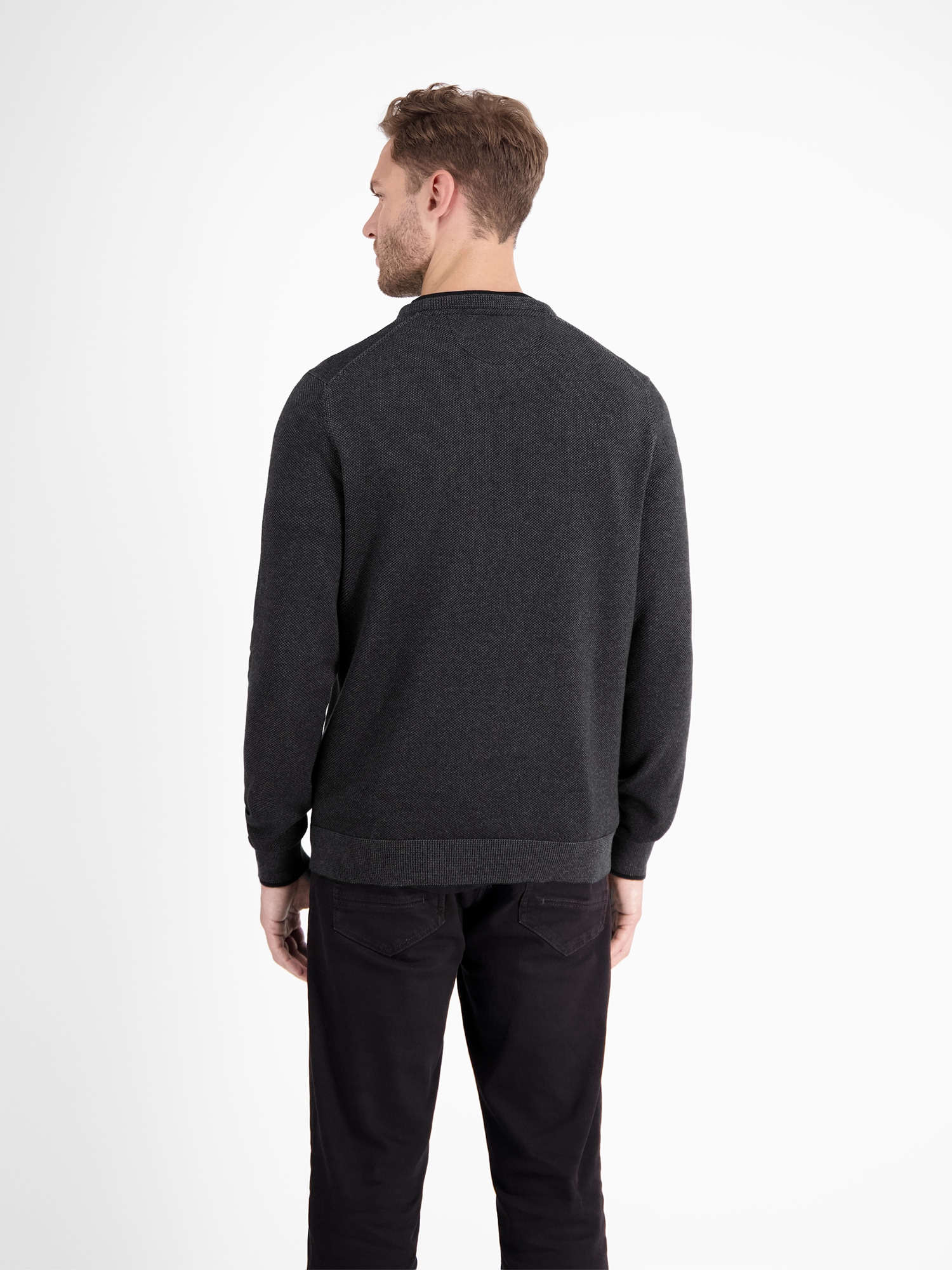 LERROS Strickpullover »LERROS Leichter Strickpullover mit schmaler Rippstuktur«