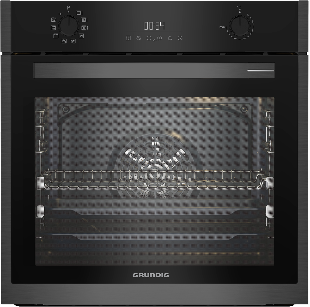 Grundig Pyrolyse Backofen  »GEBM19300DXMPF«, mit 2-fach-Teleskopauszug, Pyrolyse-Selbstreinigung, CoolTouch Door