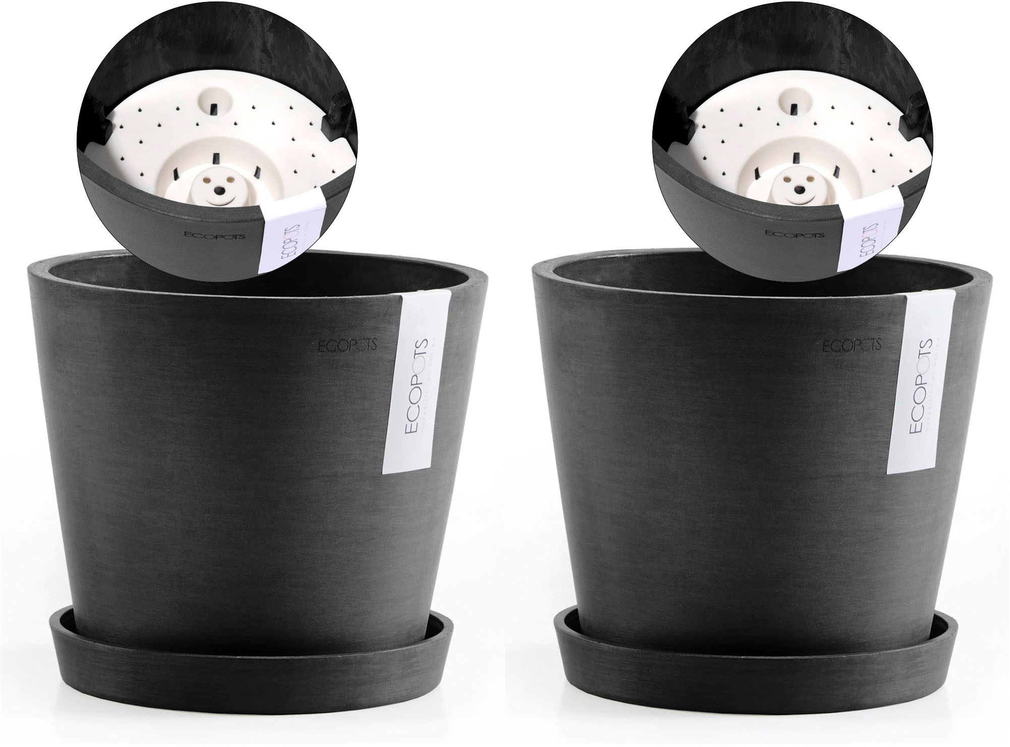 ECOPOTS Blumentopf "Amsterdam", (Set, 2 St.), mit passenden Untersetzern günstig online kaufen