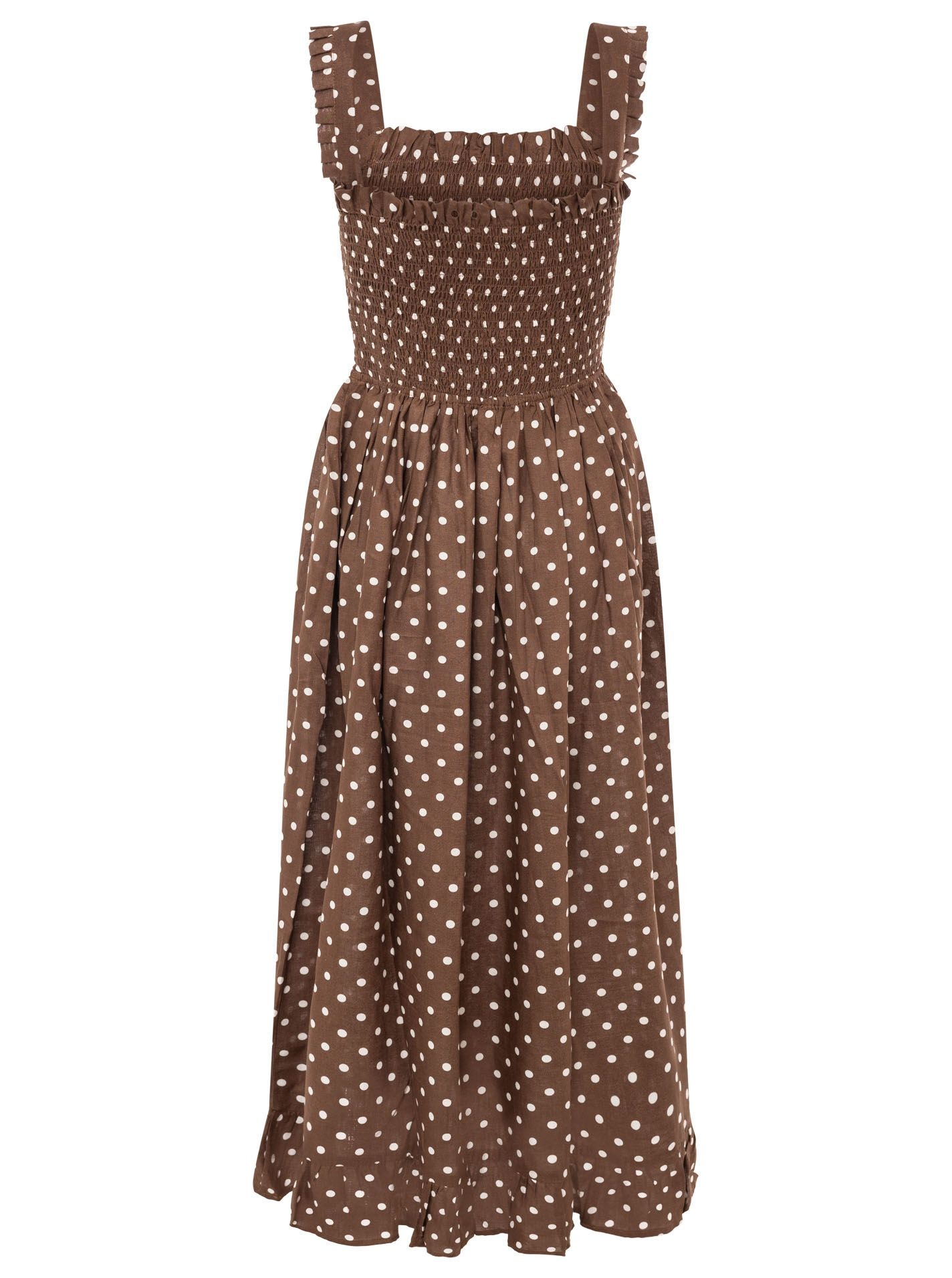 Zwillingsherz Maxikleid »"Classic Dots"« Ohne Taschen knöchellang, breite Träger, mit Punkten, elastisches Oberteil