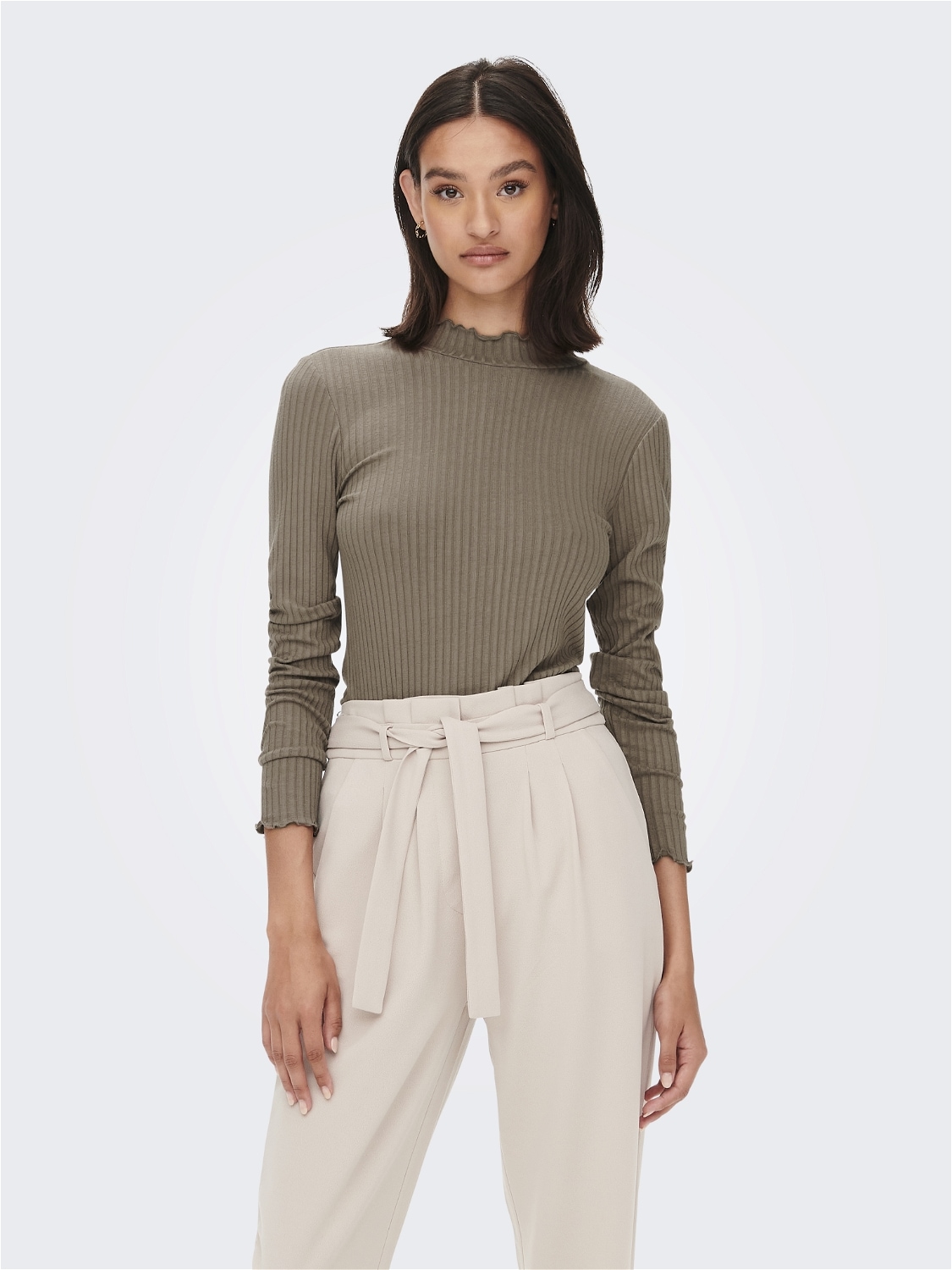 JDY Langarmbluse "JDYFRANSISKA L/S HIGHNECK TOP JRS NOOS", mit gewellten Sä günstig online kaufen