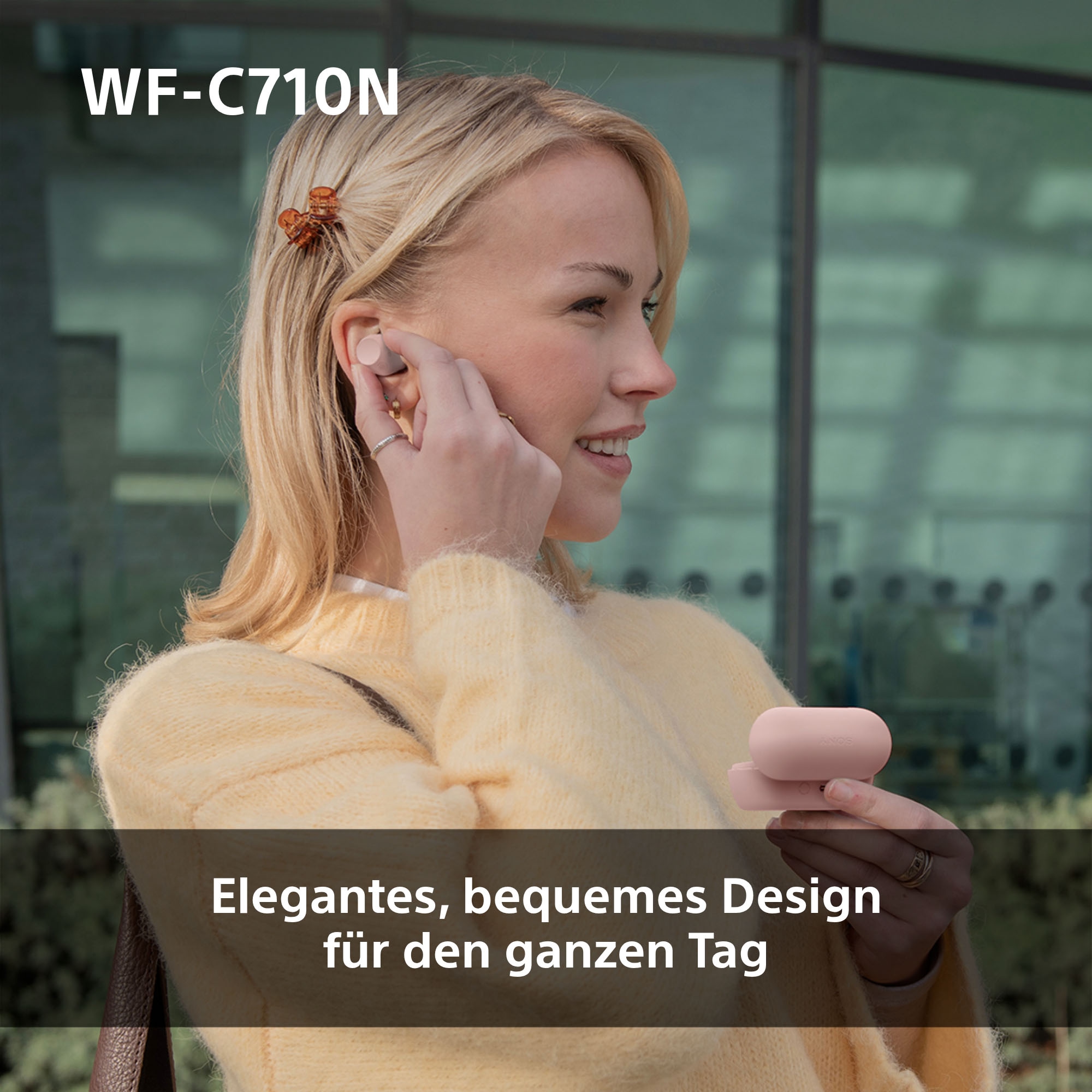Sony In-Ear-Kopfhörer »WF-C710N«, Bluetooth-A2DP Bluetooth-AVRCP Bluetooth (Audio Video Remote Control Profile)-HFP-HSP, Active Noise Cancelling (ANC)-Freisprechfunktion-Multi-Point-Verbindung-Rauschunterdrückung-Sprachsteuerung
