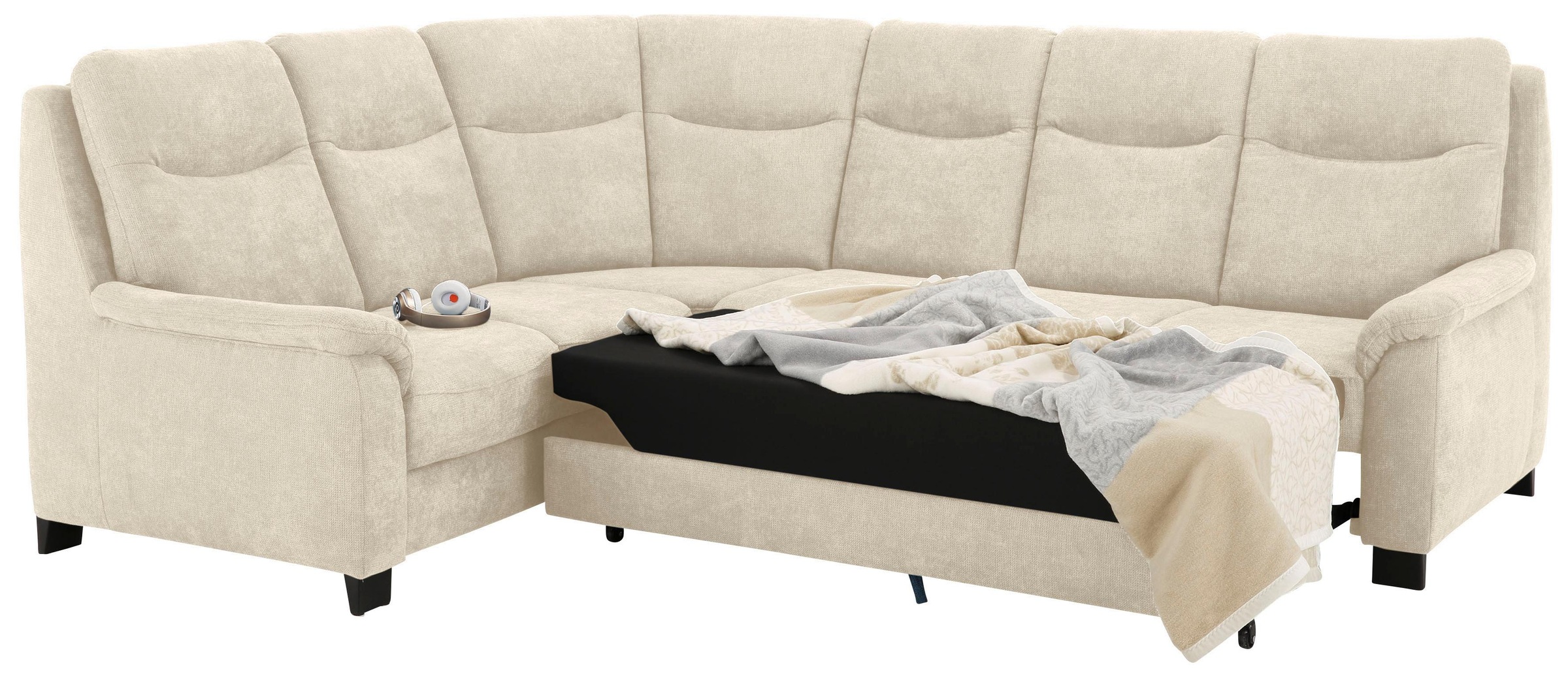 Home affaire Ecksofa »Boccaccio L-Form«, mit Federkern, incl. Kopfteilverstellung, wahlweise Bettfunktion