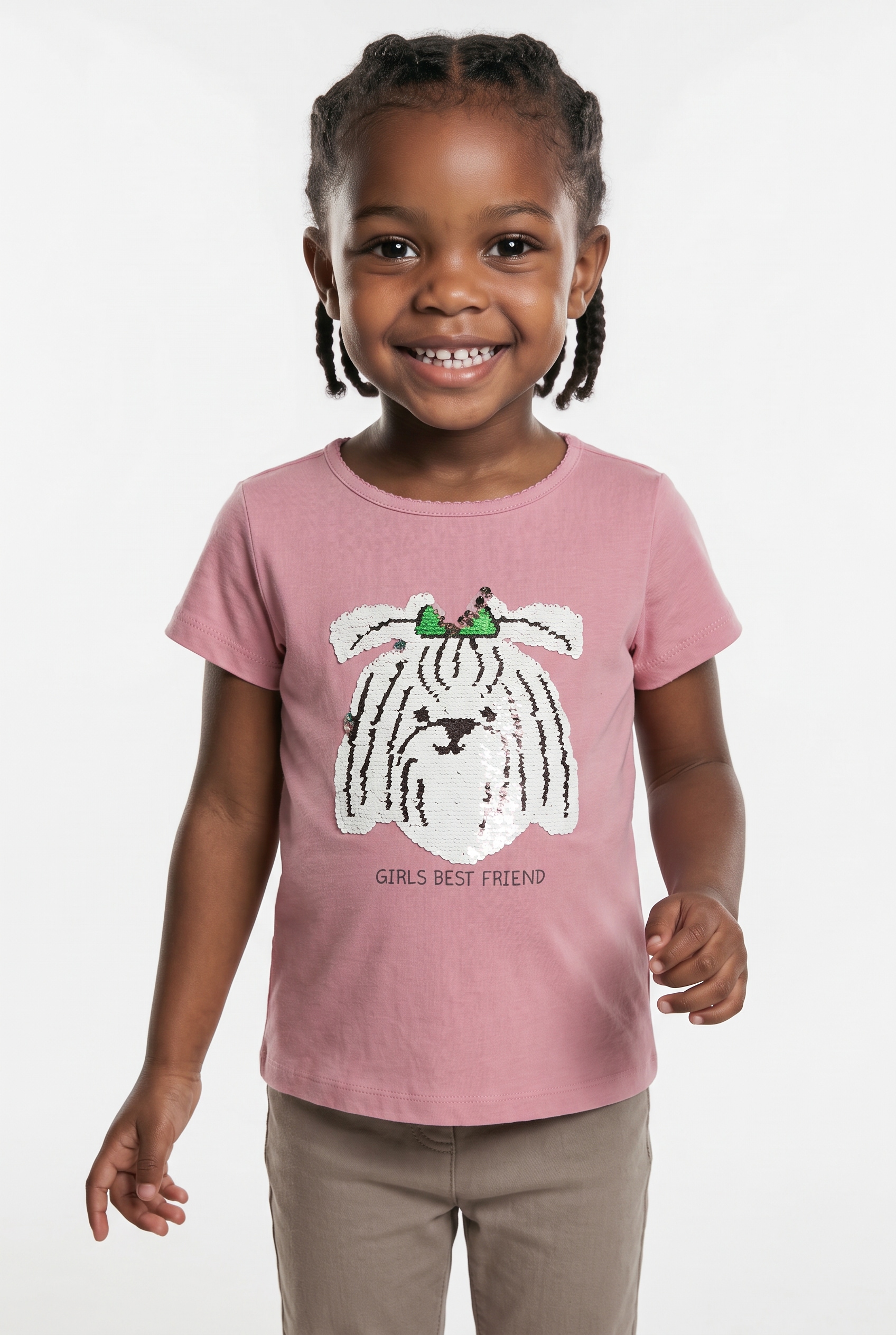 s.Oliver Junior Kurzarmshirt mit Pailletten, für Girls