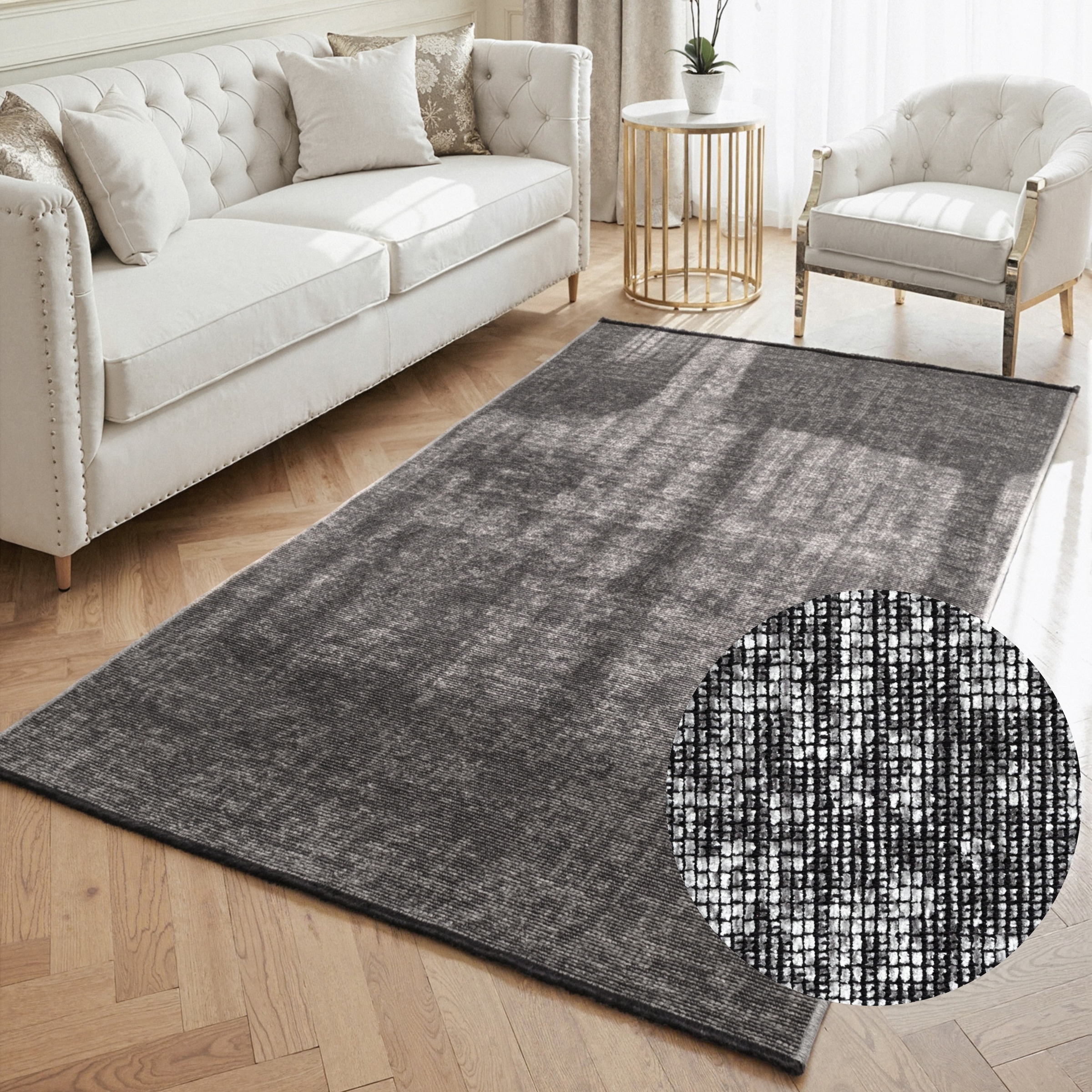 ELLE DECORATION Teppich "Prisma" rechteckig 5 mm Höhe Glanz-Effekt, Karo De günstig online kaufen