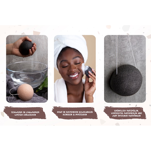 Luvia Cosmetics Gesichtsreinigungsschwamm »Konjac Schwamm Set Red Clay«, (3  tlg.) online bestellen | BAUR