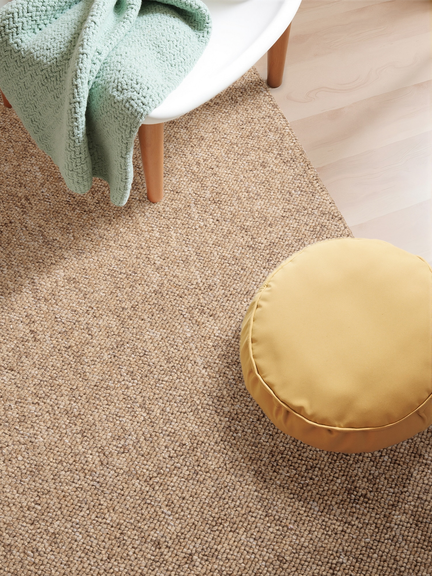 ELLE DECORATION Teppich »Rocco«, rechteckig, 10 mm Höhe, Nachhaltig, Läufer, waschbar, Wohnzimmer, Esszimmer, Woll-Optik