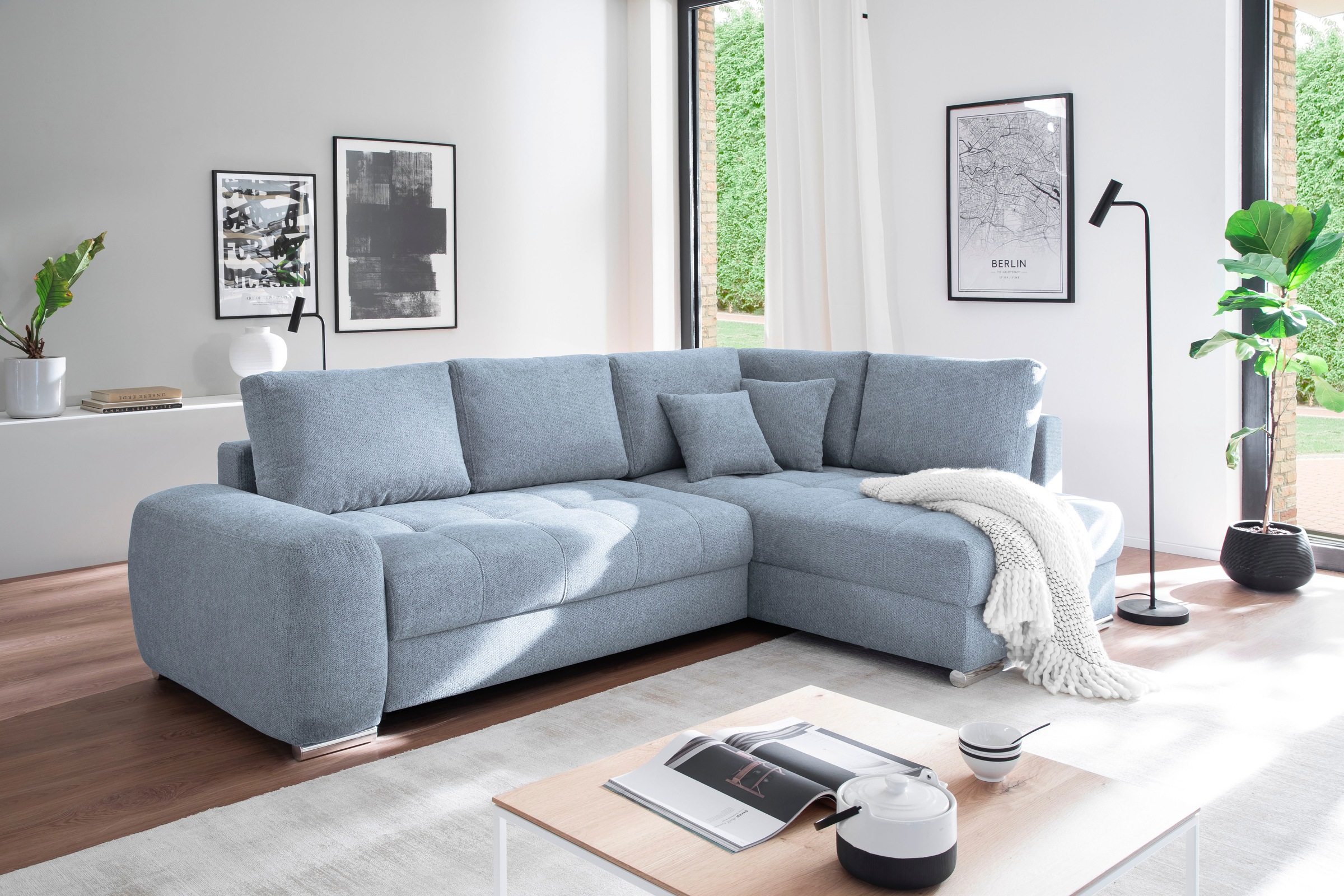 Mr. Couch Ecksofa "Mykonos, L-Form, Dauerschläfer" Mit Boxpring-Taschenfede günstig online kaufen