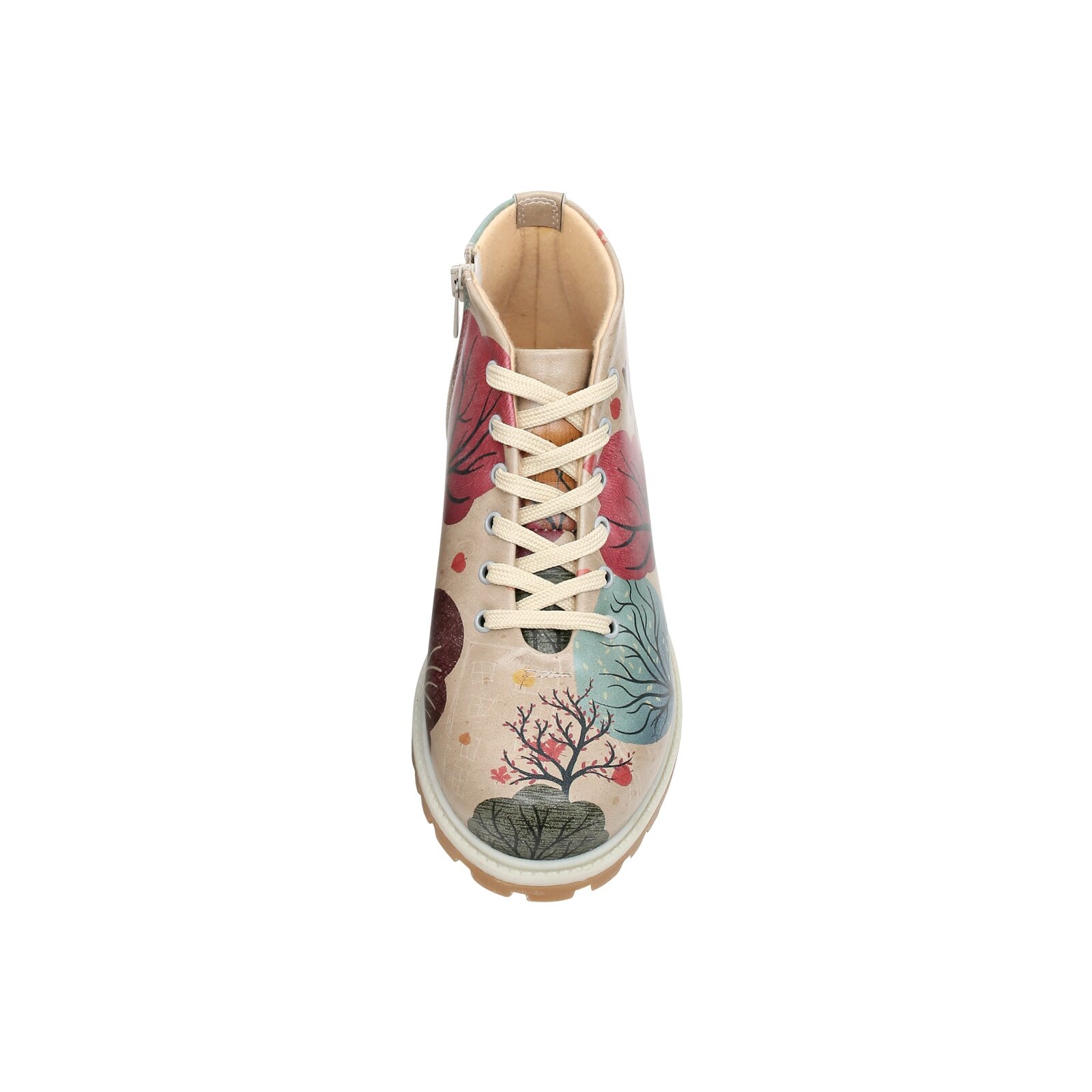 DOGO Shortcut Boots Around The World Ankle Boots Red/Beige 39 3