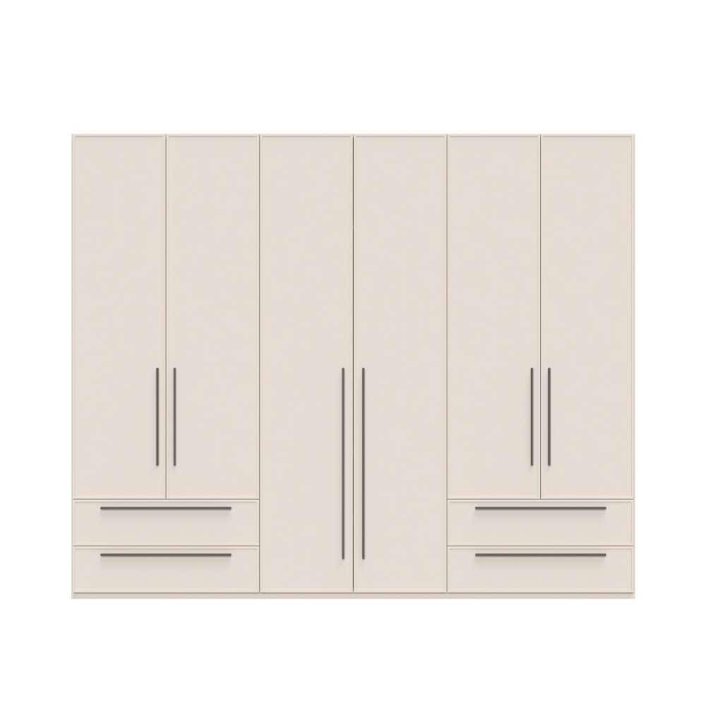 Places of Style Drehtürenschrank »Opera mit oder ohne Kranz inkl. LED-Bel.,B 227,272,317 oder 362 cm«, UV lackiert, Soft Close Funktion, Höhenverstellbare Füße