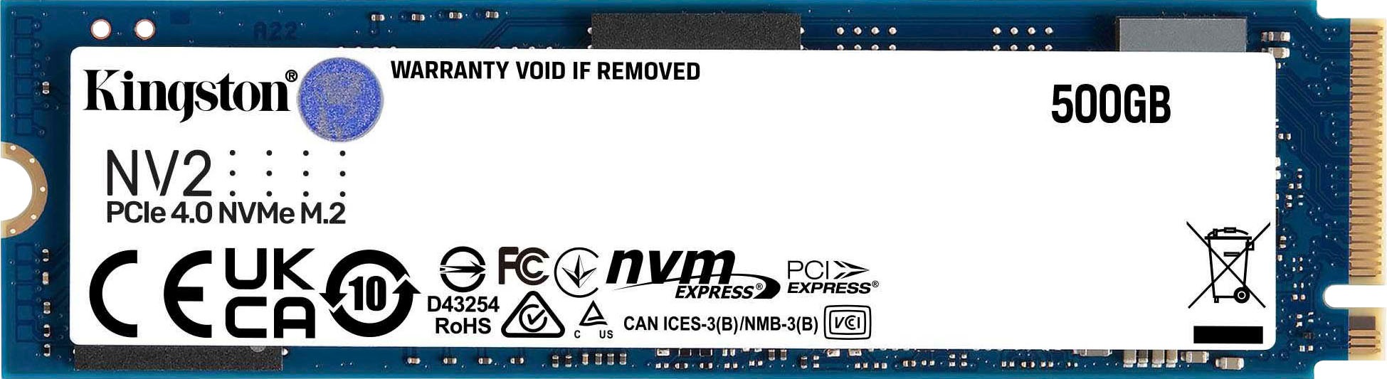 Kingston Interne SSD »NV2 PCIe 4.0 NVMe SSD 500...
