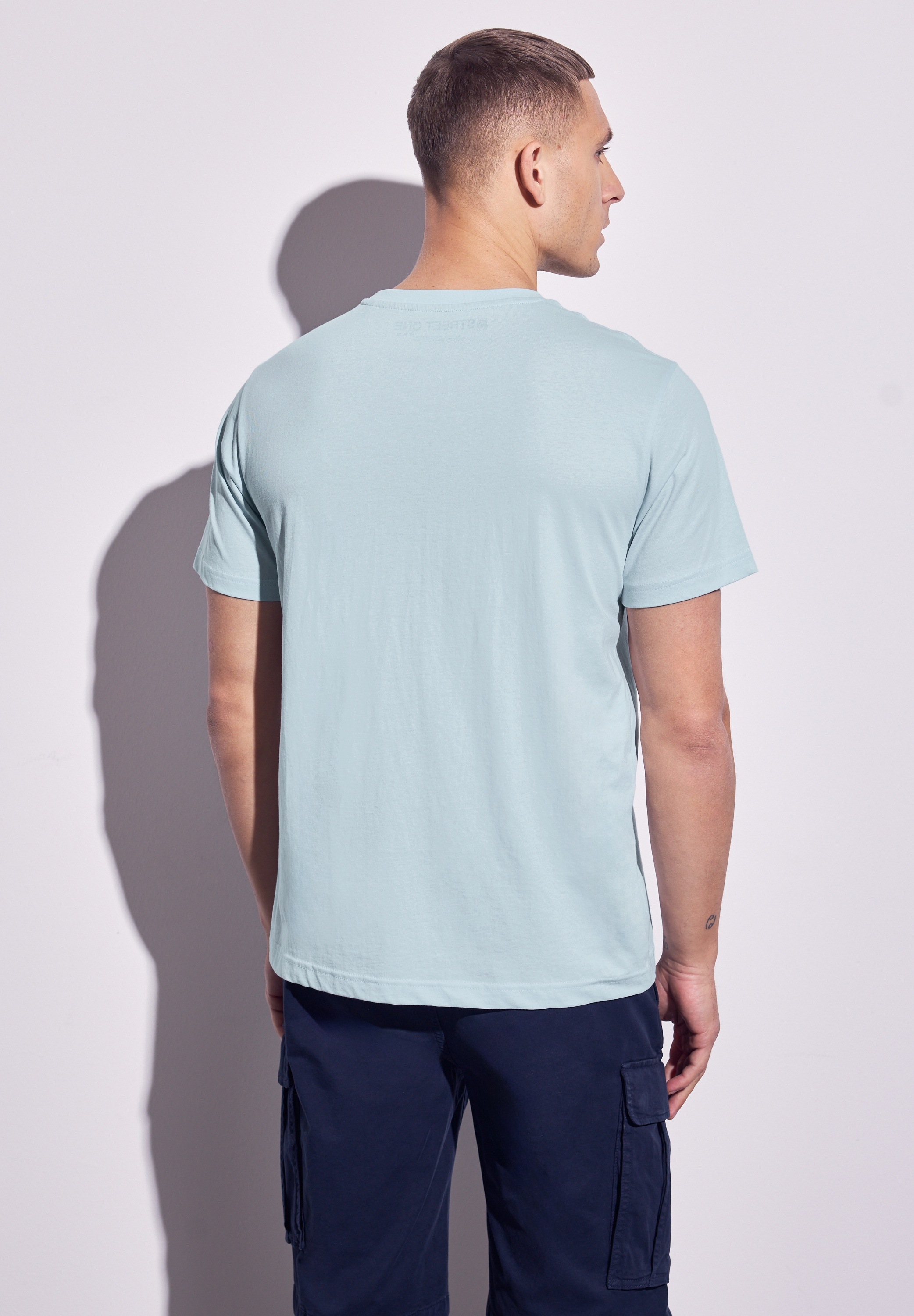 STREET ONE MEN T-Shirt mit Rundhalsausschnitt günstig online kaufen