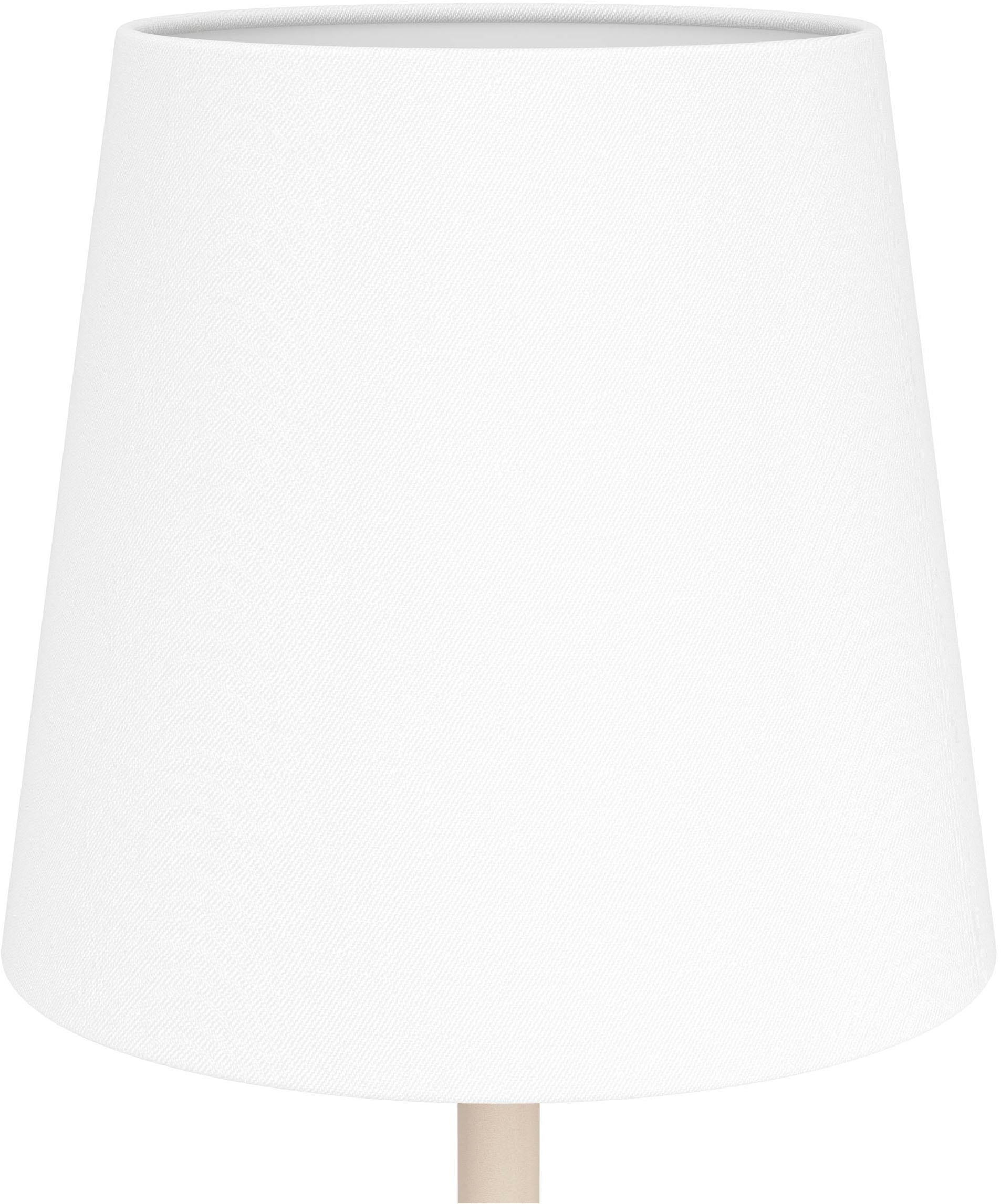 EGLO Tischleuchte »Fiorana Nachttischlampe, Tischlampe in beige und weiß, E14, Lampe« E14 1 Stk. Tischleuchte - H53 x Ø15 cm - sandfarben - 1X40W exkl.