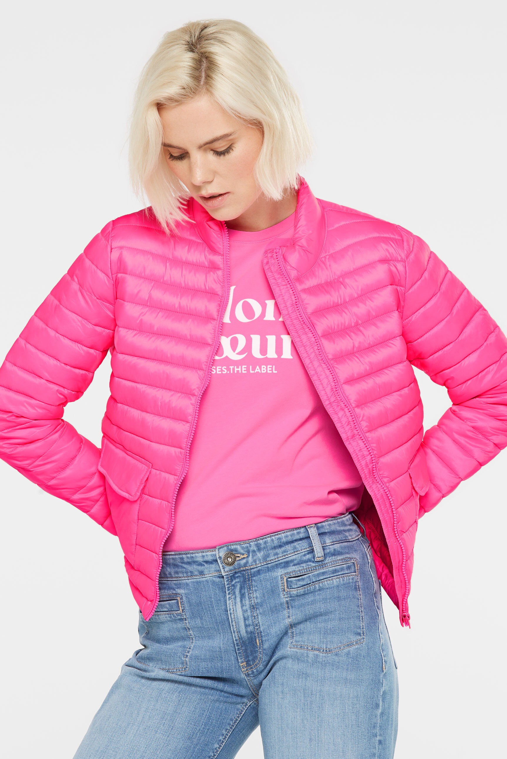 SENSES.THE LABEL Steppjacke ohne Kapuze mit verstellbarem Gummizug im Saum