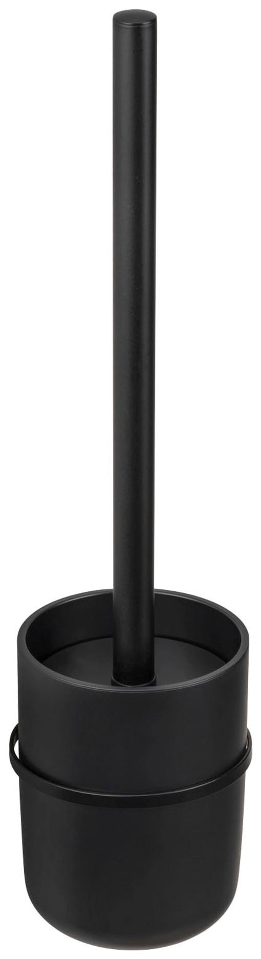 WENKO WC-Garnitur »Turbo-Loc® Carpino«, aus Kunststoff-Metall, schwarz, Befestigen ohne Bohren