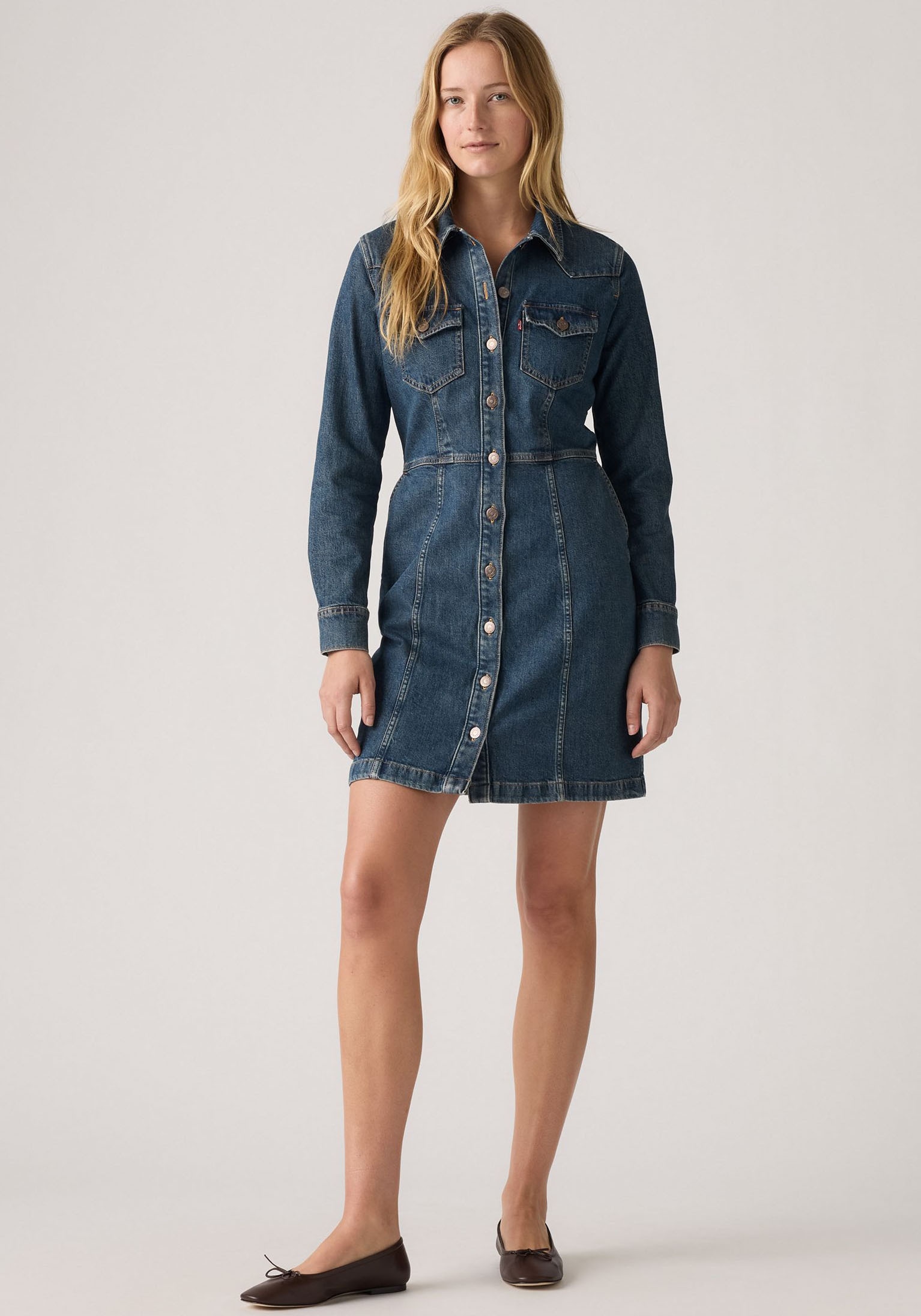 Levi's® Jeanskleid »FLYNN WESTERN COR«, Western-Style