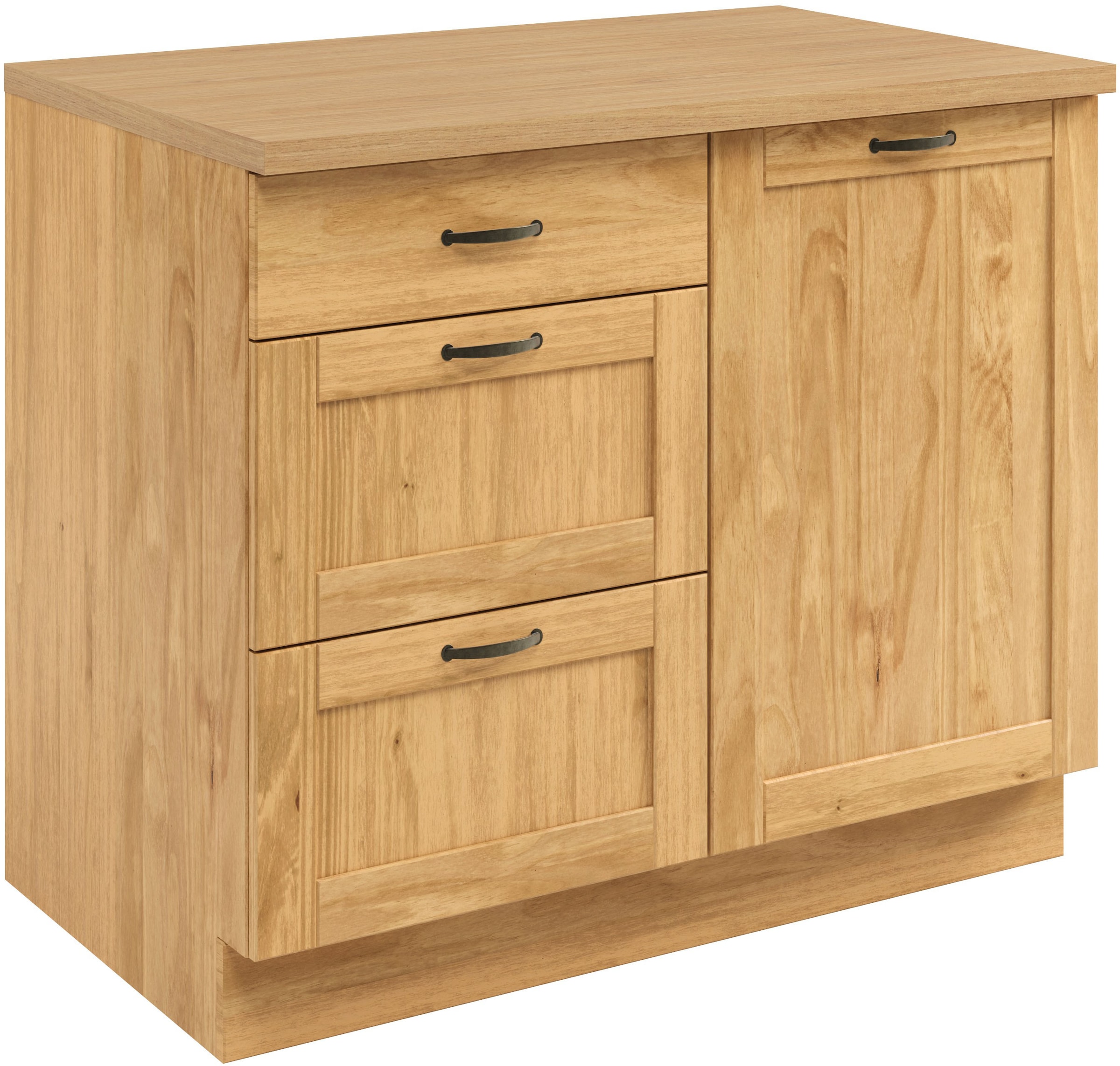 Home affaire Unterschrank "Teramo" Breite 100 cm, 1 Tür, 3 Schubkästen günstig online kaufen