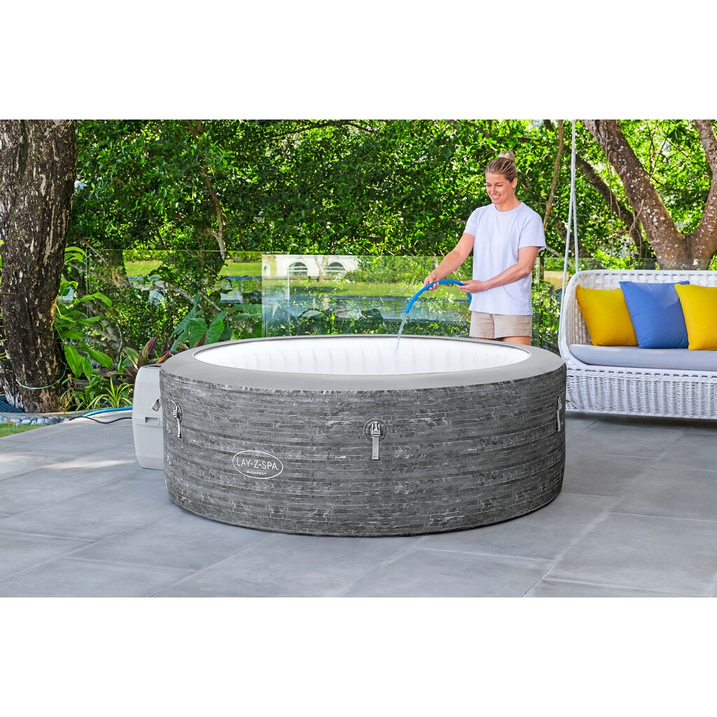 Bestway Whirlpool »LAY-Z-SPA®«, ECO WLAN-Whirlpool Budapest AirJet™ Ø 196 x 66 cm, rund