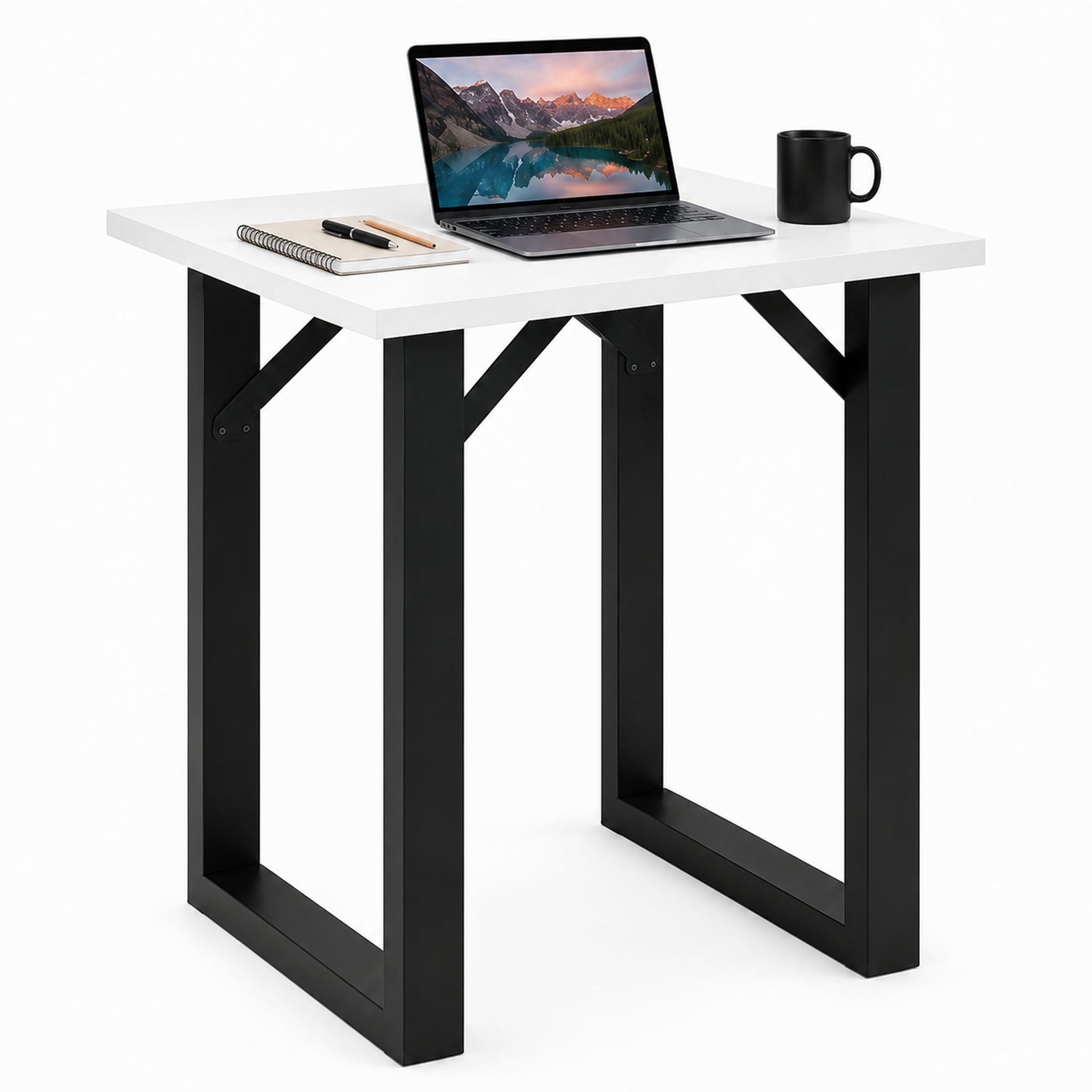 "Bartisch VCM ""Holz Bartisch Stehtisch Tisch Tresen Xona 80x80 cm"", weiß (schwarz, weiß), B:80cm T:80cm, Tische, Bartisch"
