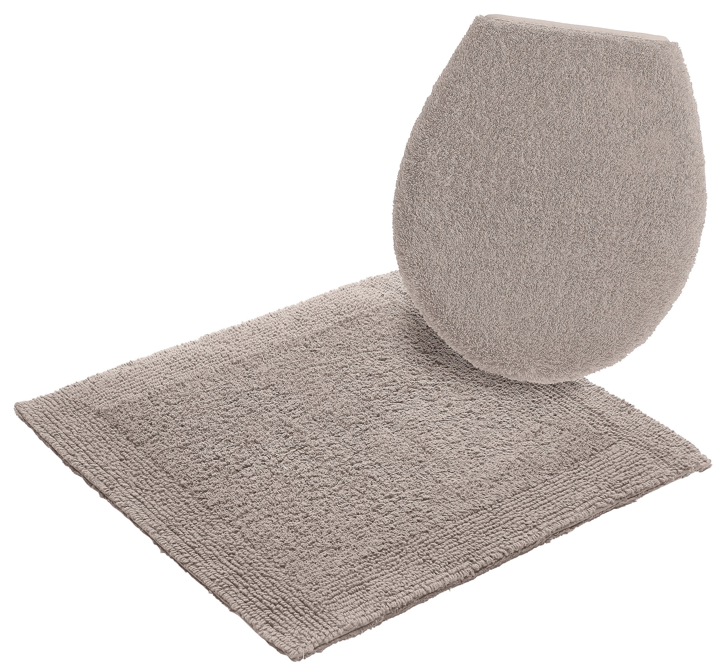 my home Badematte »Kapra, Badvorleger, Badezimmer Teppich« Höhe 14 mm beidseitig nutzbar | fußbodenheizungsgeeignet | strapazierfähig mit Bordüre, Badteppich, Badematte, Baumwolle