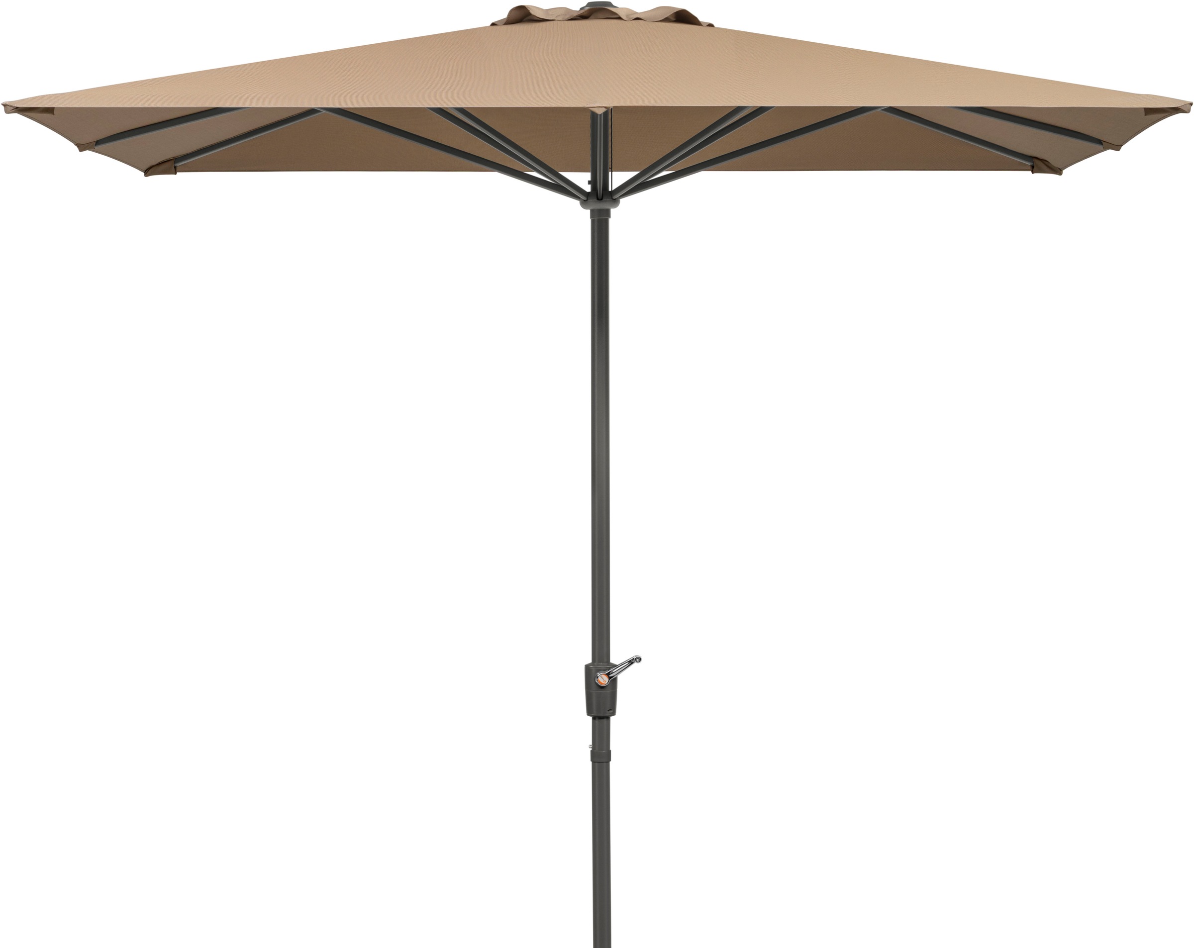 Marktschirmsilbergrau, SCHNEIDER SCHIRME, Obermaterial: 100% Polyester, Standschirme, "Korsika", 270 x 270 cm