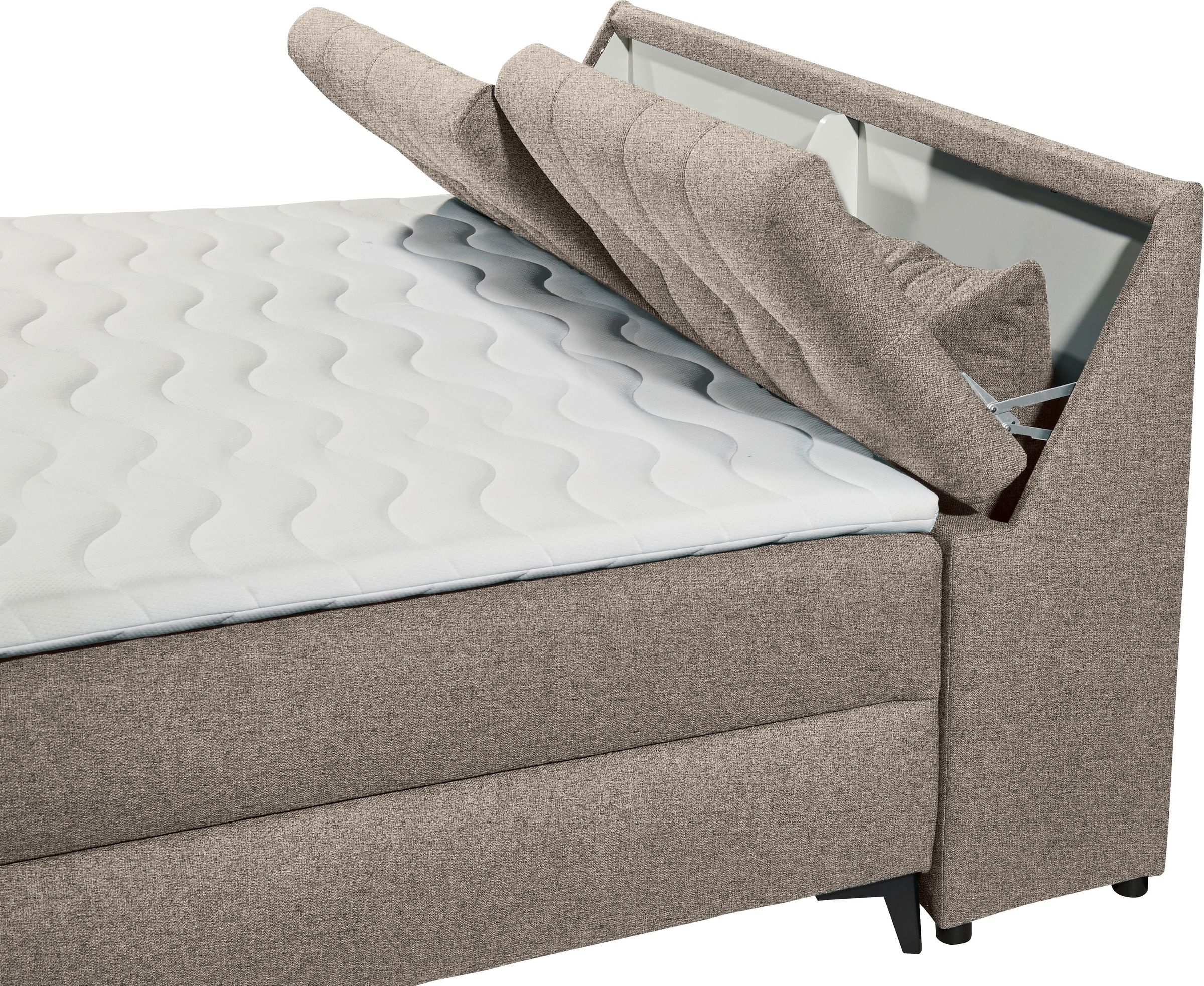 ED EXCITING DESIGN Boxbett »Atlantis«, mit Bettkasten und Stauraum im Kopfteil
