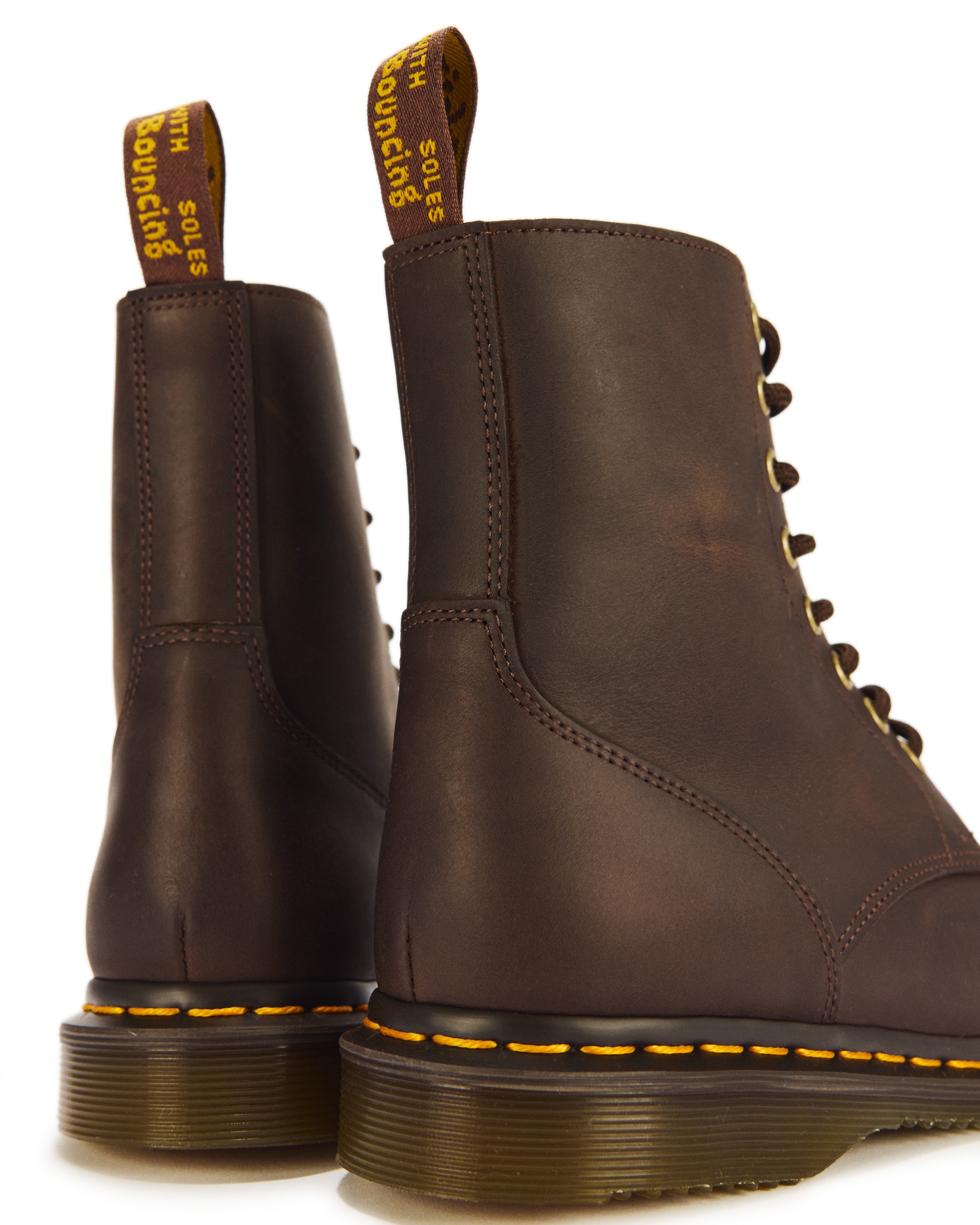 DR. MARTENS Schnürboots »Daphny 8i«  Blockabsatz, Schnürstiefelette mit gelber Rahmennaht
