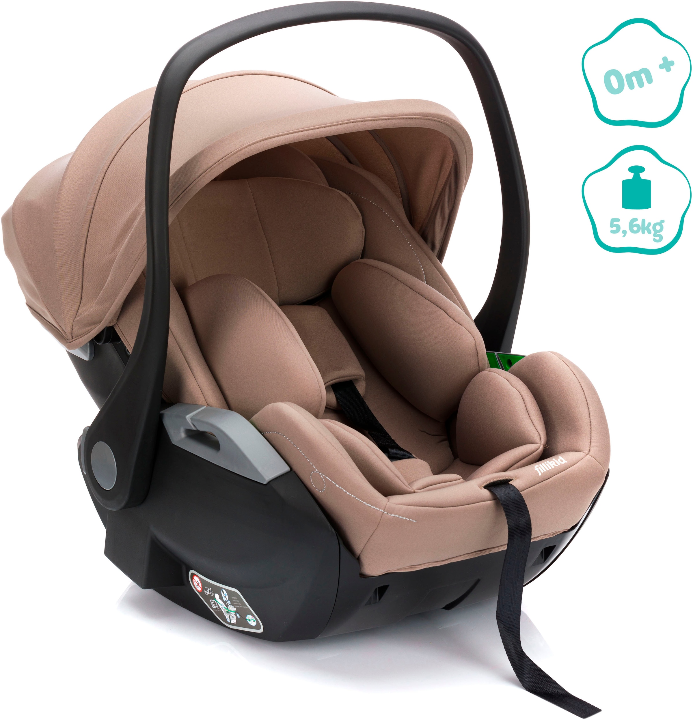 Fillikid Autokindersitz »NOA, inkl. Basisstation«, Gr. 0, 360 °