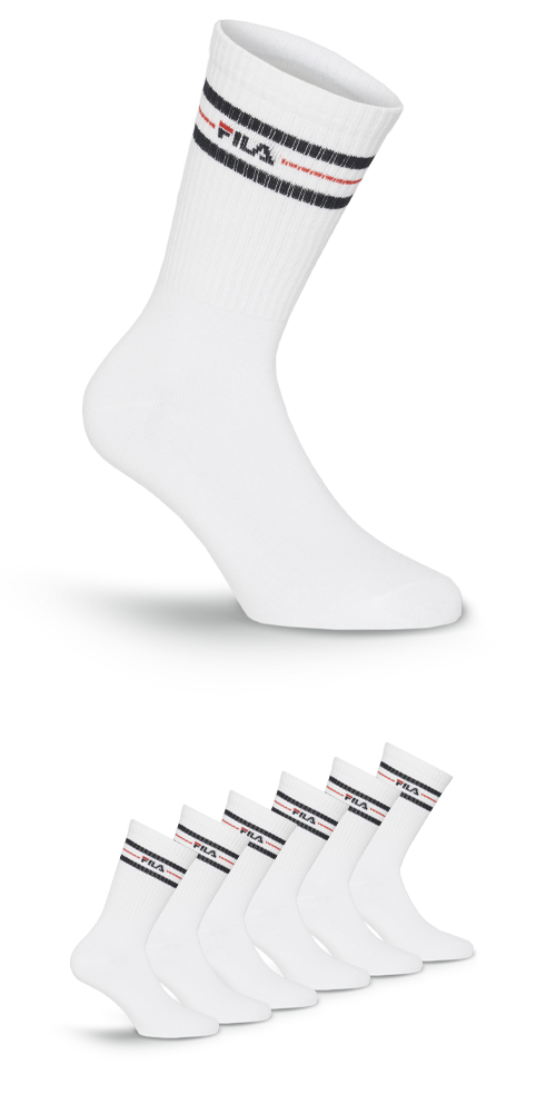 Fila Socken "UNISEX LIFESTYLE PLAIN SOCKS" 6 Paar tlg. mit eingestricktem L günstig online kaufen