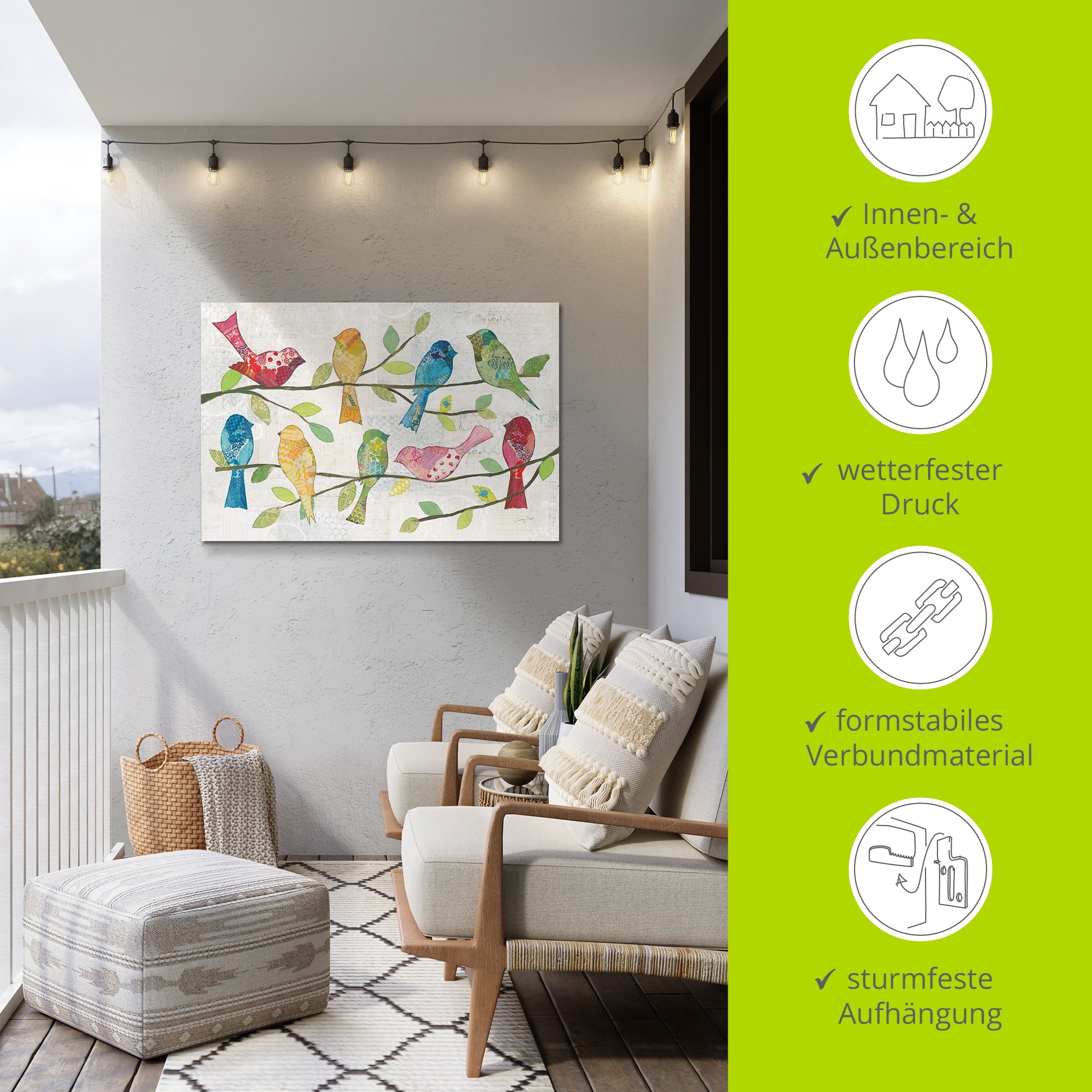 Artland Wandbild »Catching Up VI« Vogelbilder 1 Stk. tlg. als Alubild, Leinwandbild, Poster, Wandaufkleber in verschied. Größen