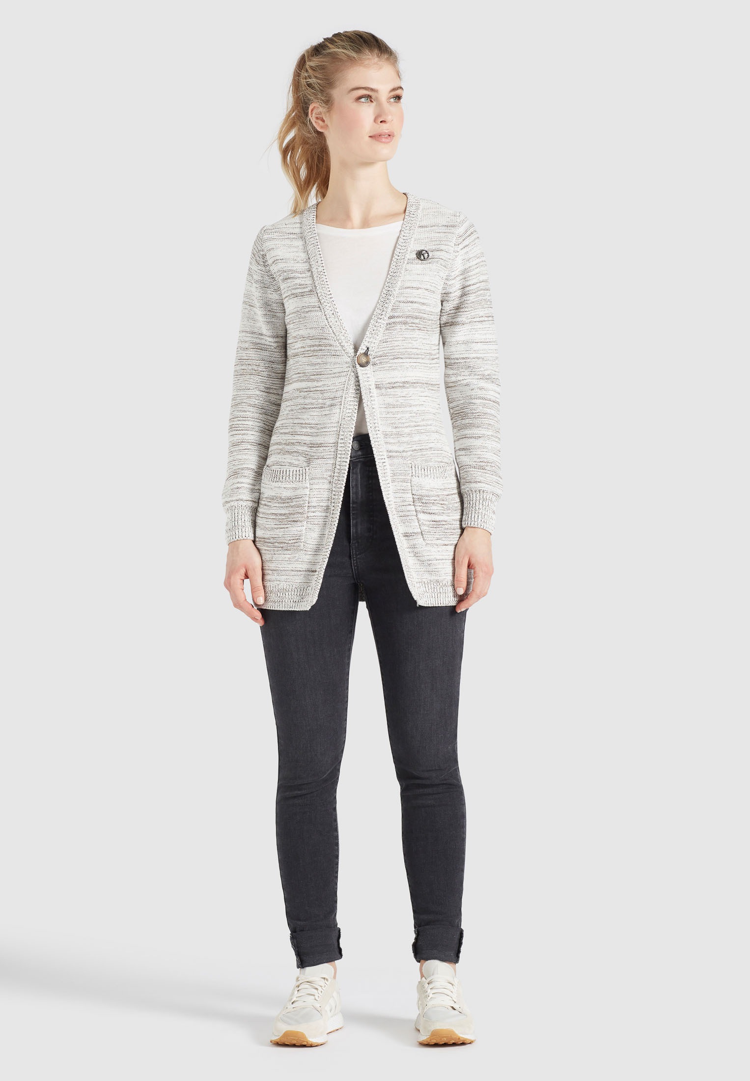 khujo Cardigan »ARIZONA«, aus meliertem Baumwollstrick
