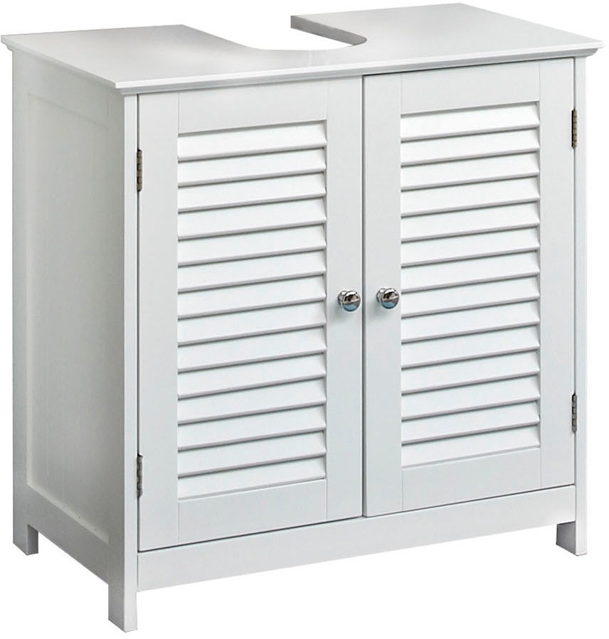 Saphir Badmöbel-Set »Quickset 928 5-teilig, Waschbeckenunterschrank mit LED-Spiegel«, (6 St.), Hochschrank, Unterschrank, Hängeschrank, 6 Türen, Weiß Glanz