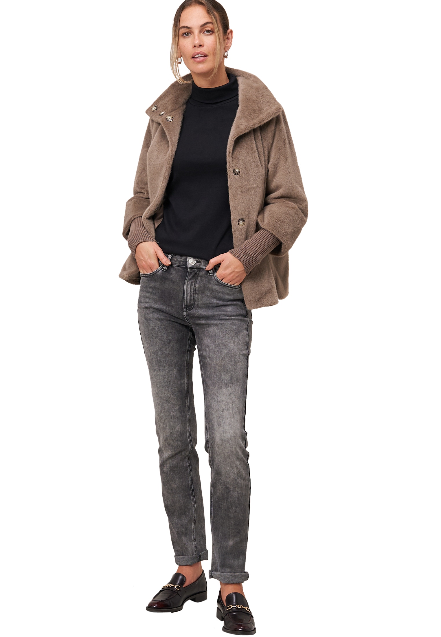 Zero Kurzarmshirt »zero Damen Rollkragenshirt mit langen Ärmeln«, (1 tlg.), Plain/ohne Details