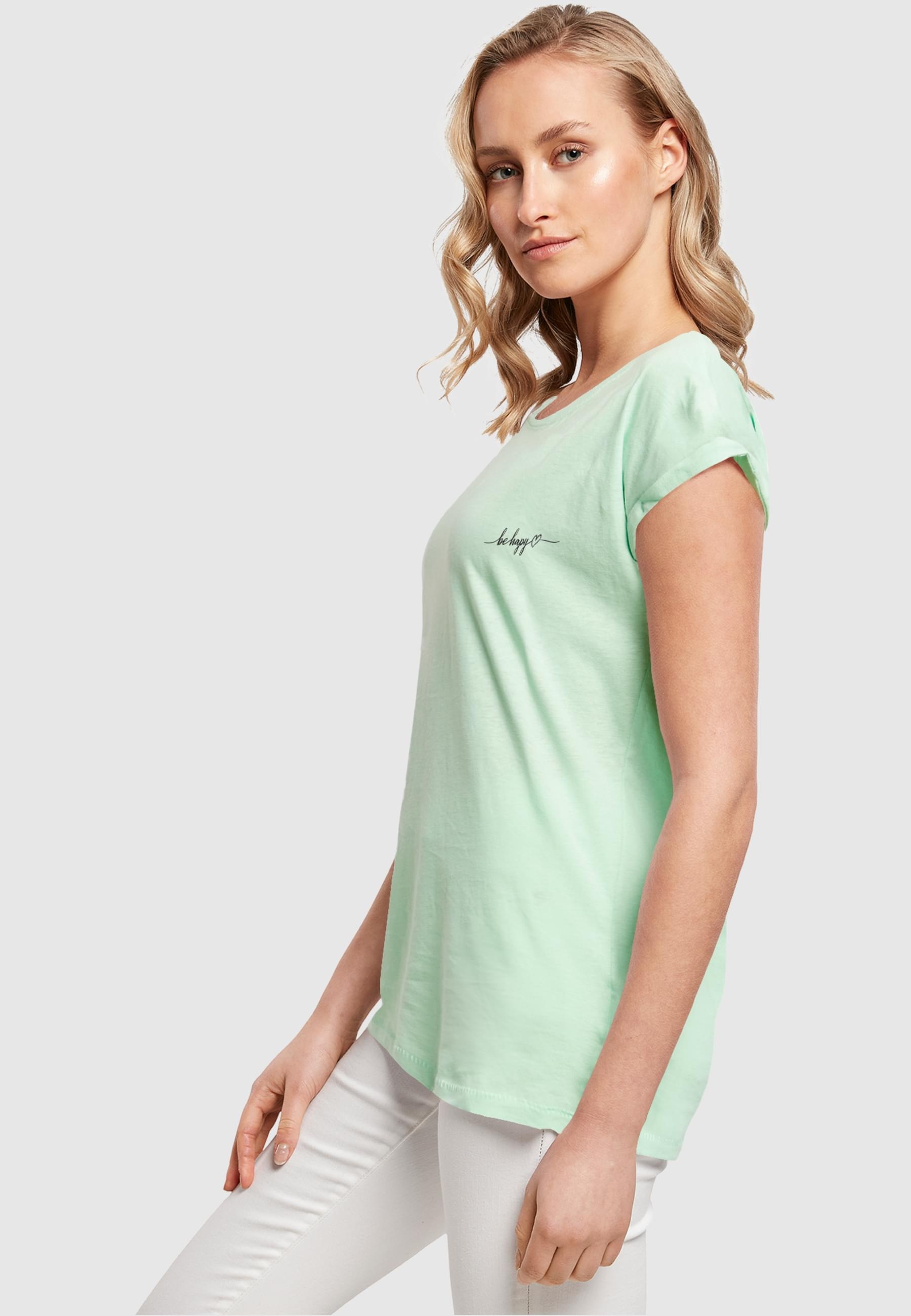 Merchcode T-Shirt »Merchcode Damen Ladies Be Happy T-Shirt«, (1 tlg.)